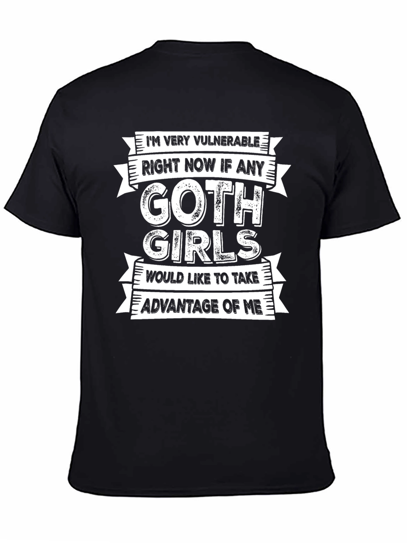 Vulnerable Goth Girls Graphic Tee - Funny Novelty T-Shirt