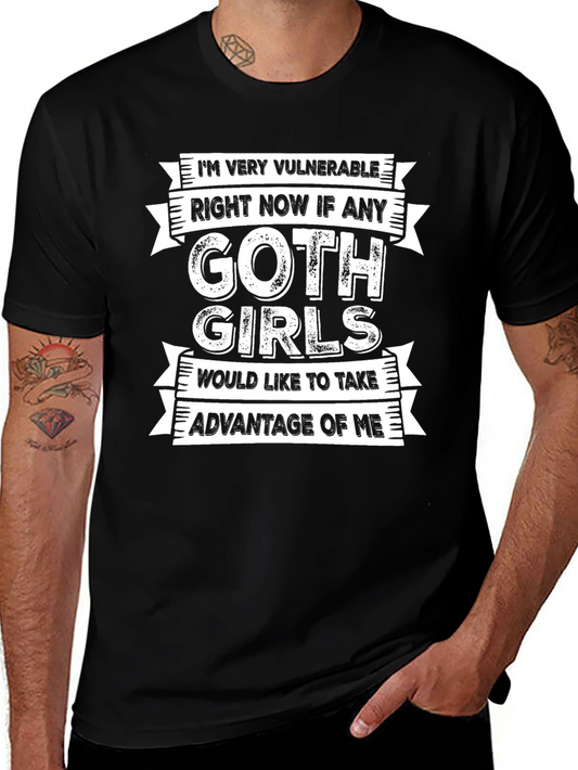 Vulnerable Goth Girls Graphic Tee - Funny Novelty T-Shirt
