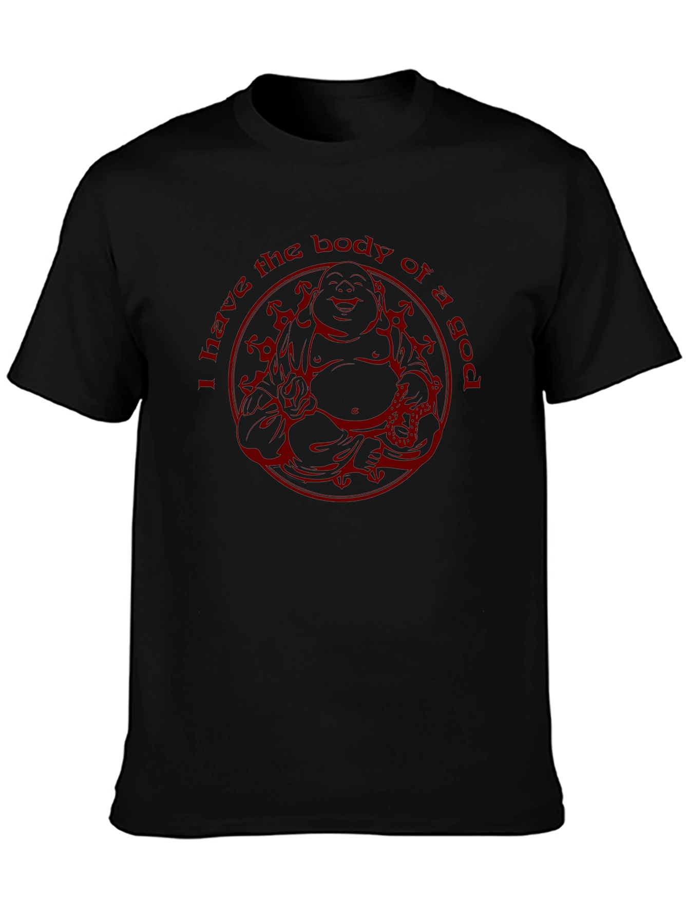 Buddha Bodybuilder Graphic Tee - Black
