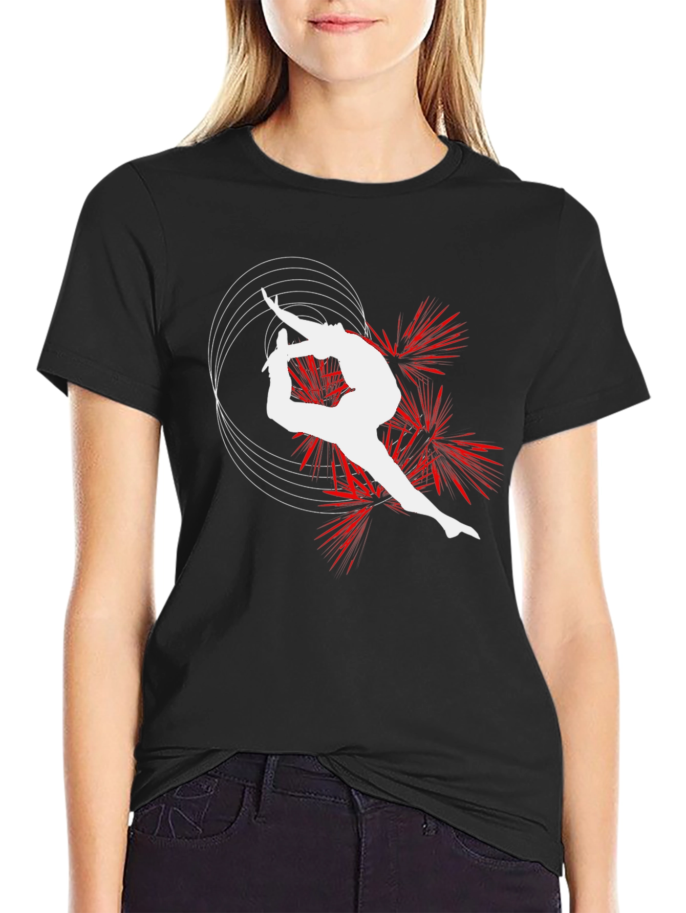 Gymnast Silhouette Graphic T-Shirt