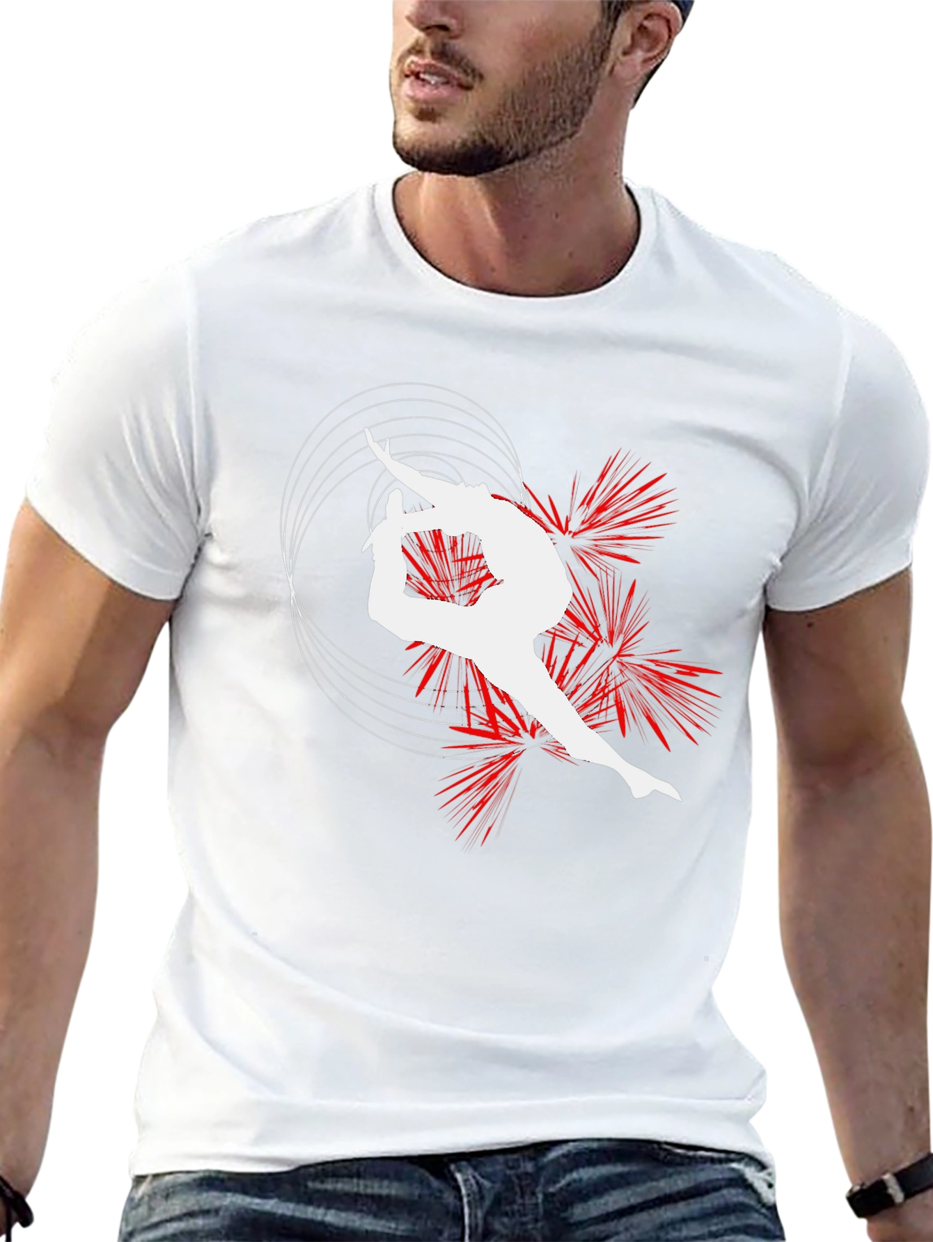 Gymnast Silhouette Graphic T-Shirt