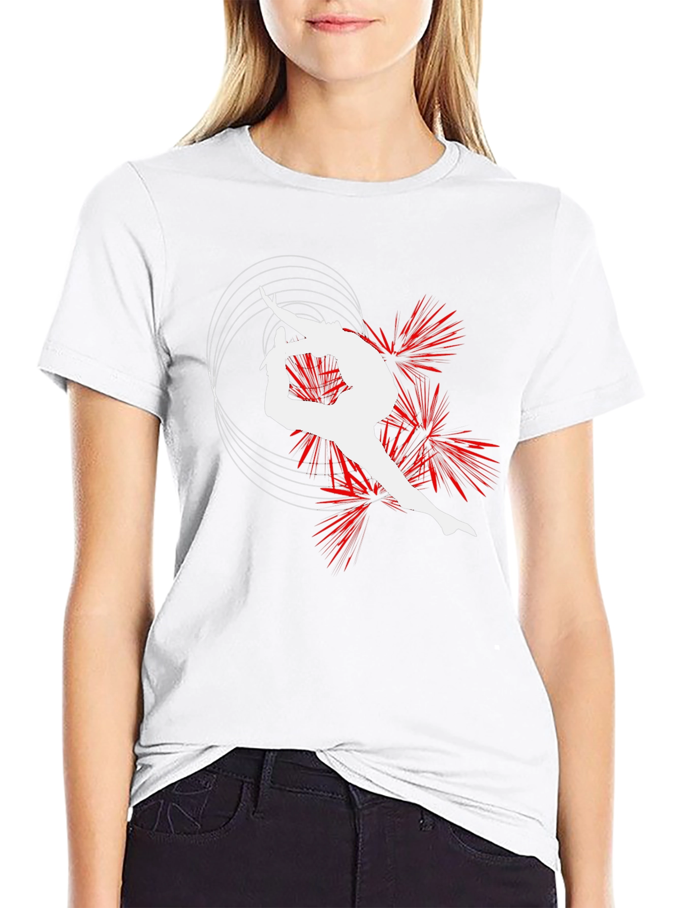 Gymnast Silhouette Graphic T-Shirt