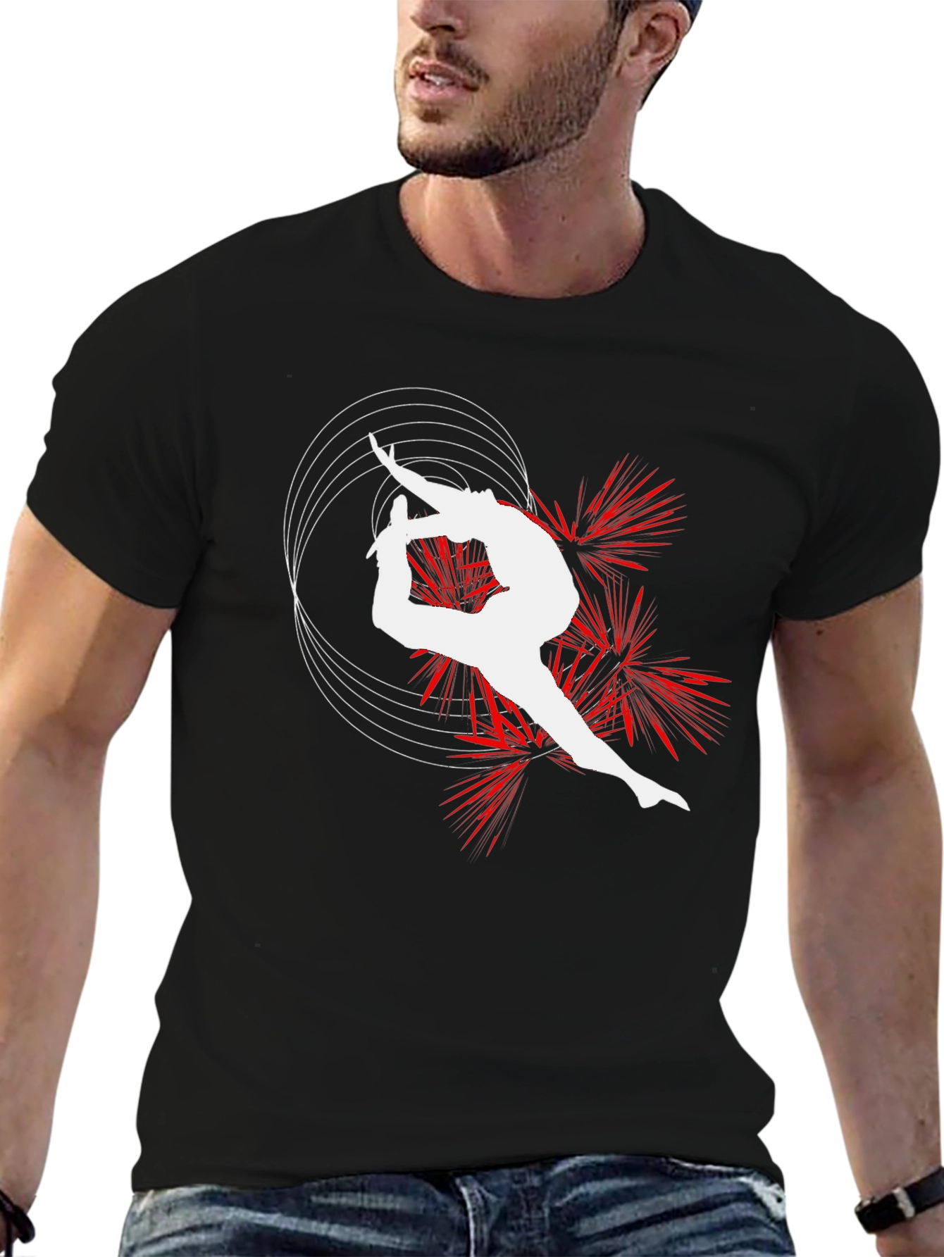 Gymnast Silhouette Graphic T-Shirt