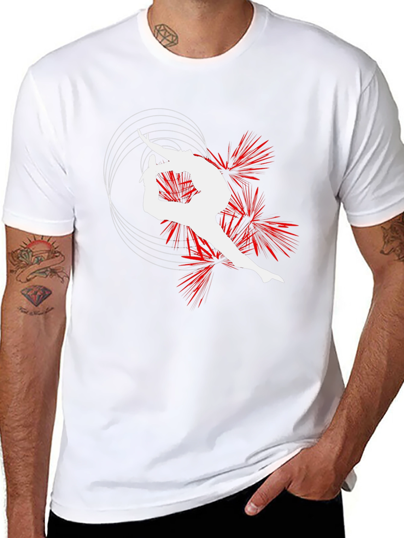 Gymnast Silhouette Graphic T-Shirt