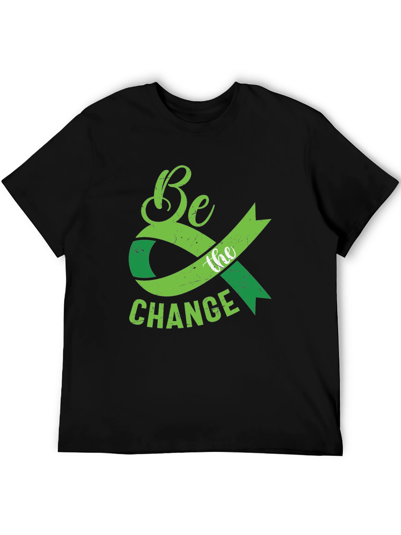 Be the Change Graphic T-Shirt - Green Ribbon Tee