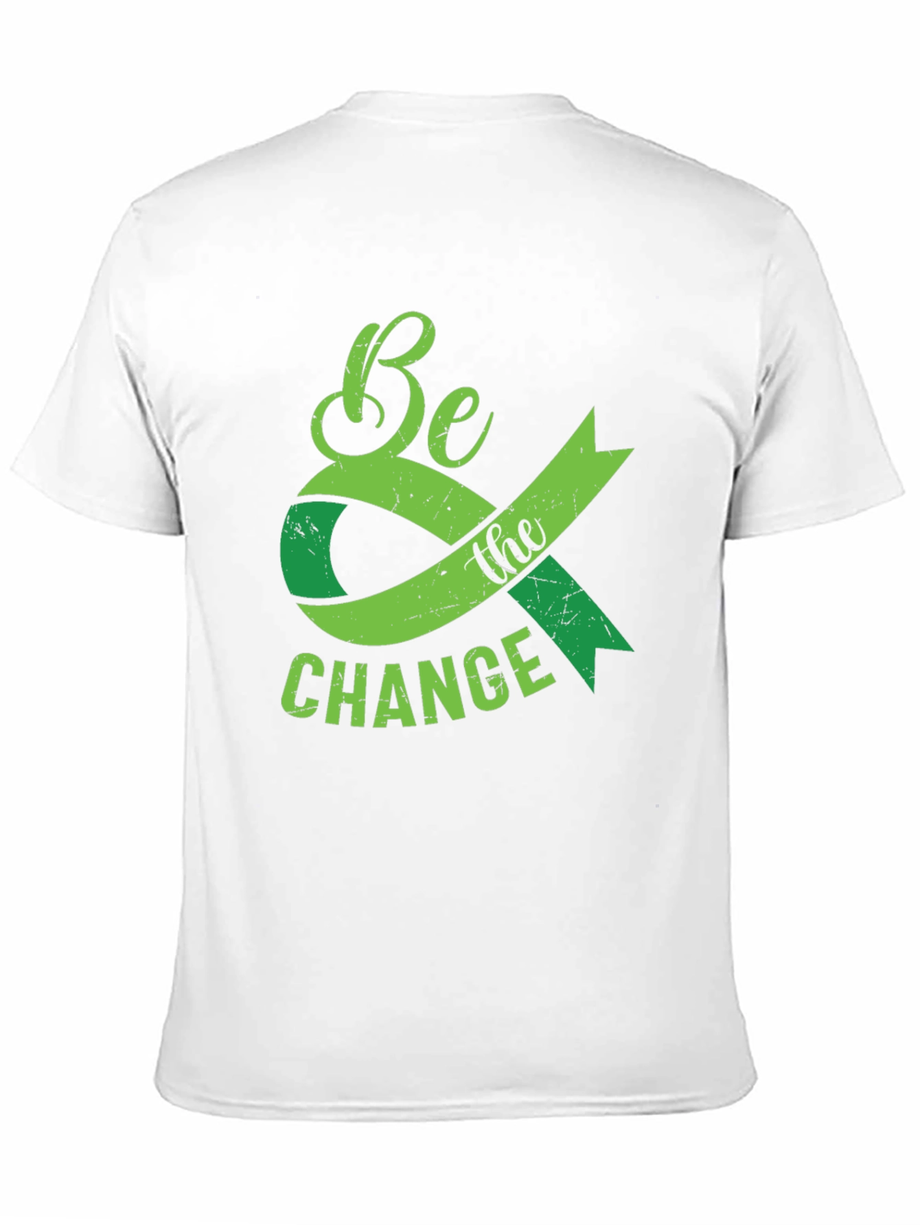 Be the Change Graphic T-Shirt - Green Ribbon Tee