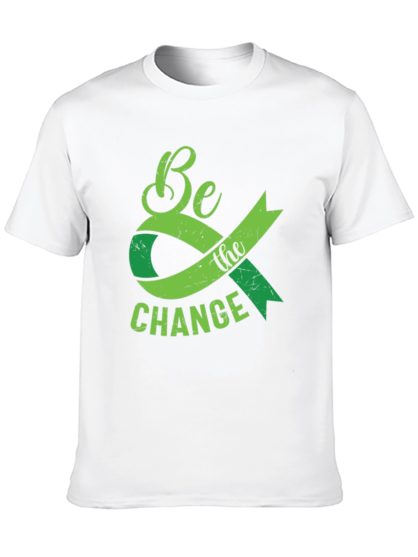 Be the Change Graphic T-Shirt - Green Ribbon Tee
