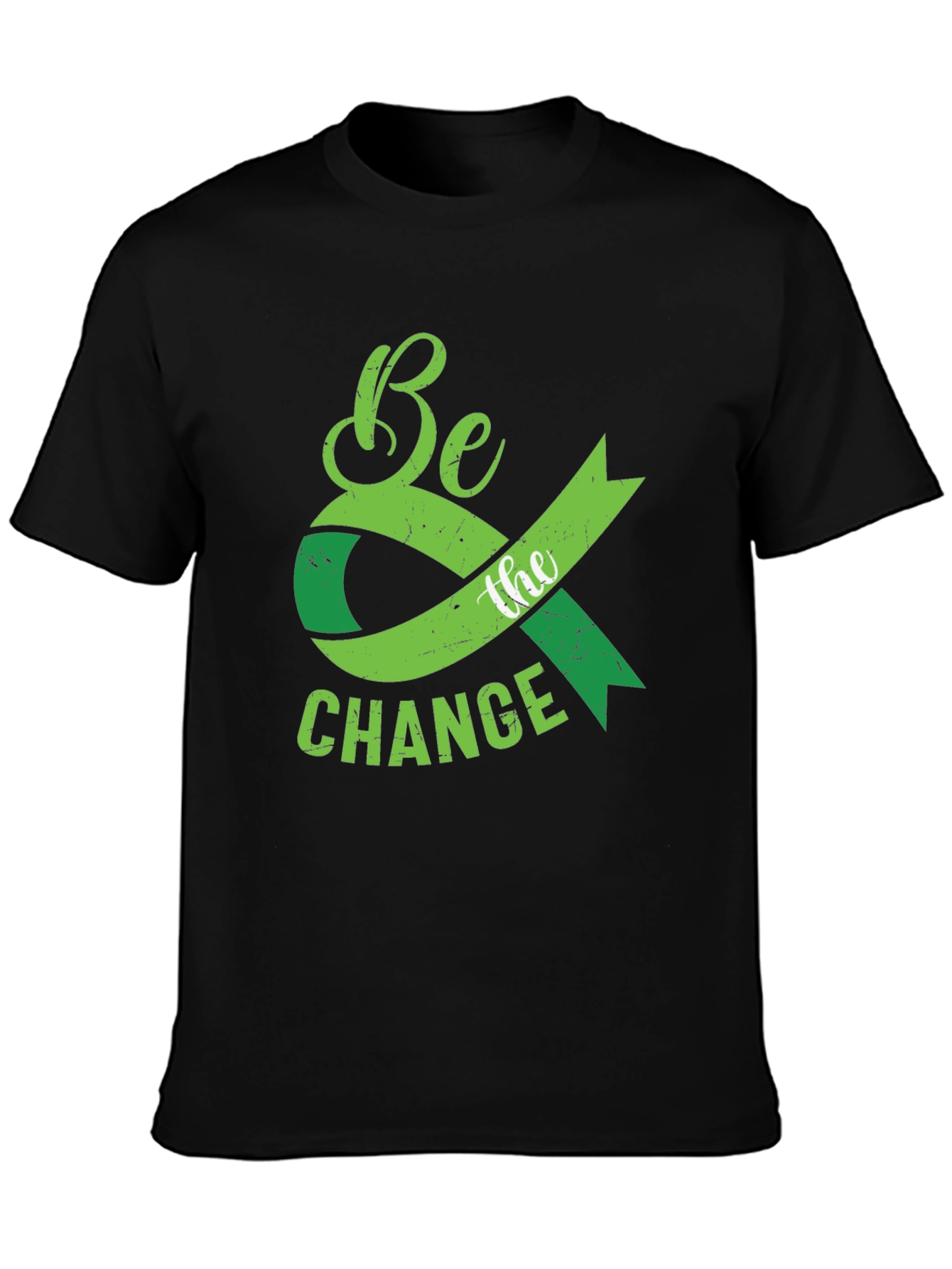 Be the Change Graphic T-Shirt - Green Ribbon Tee