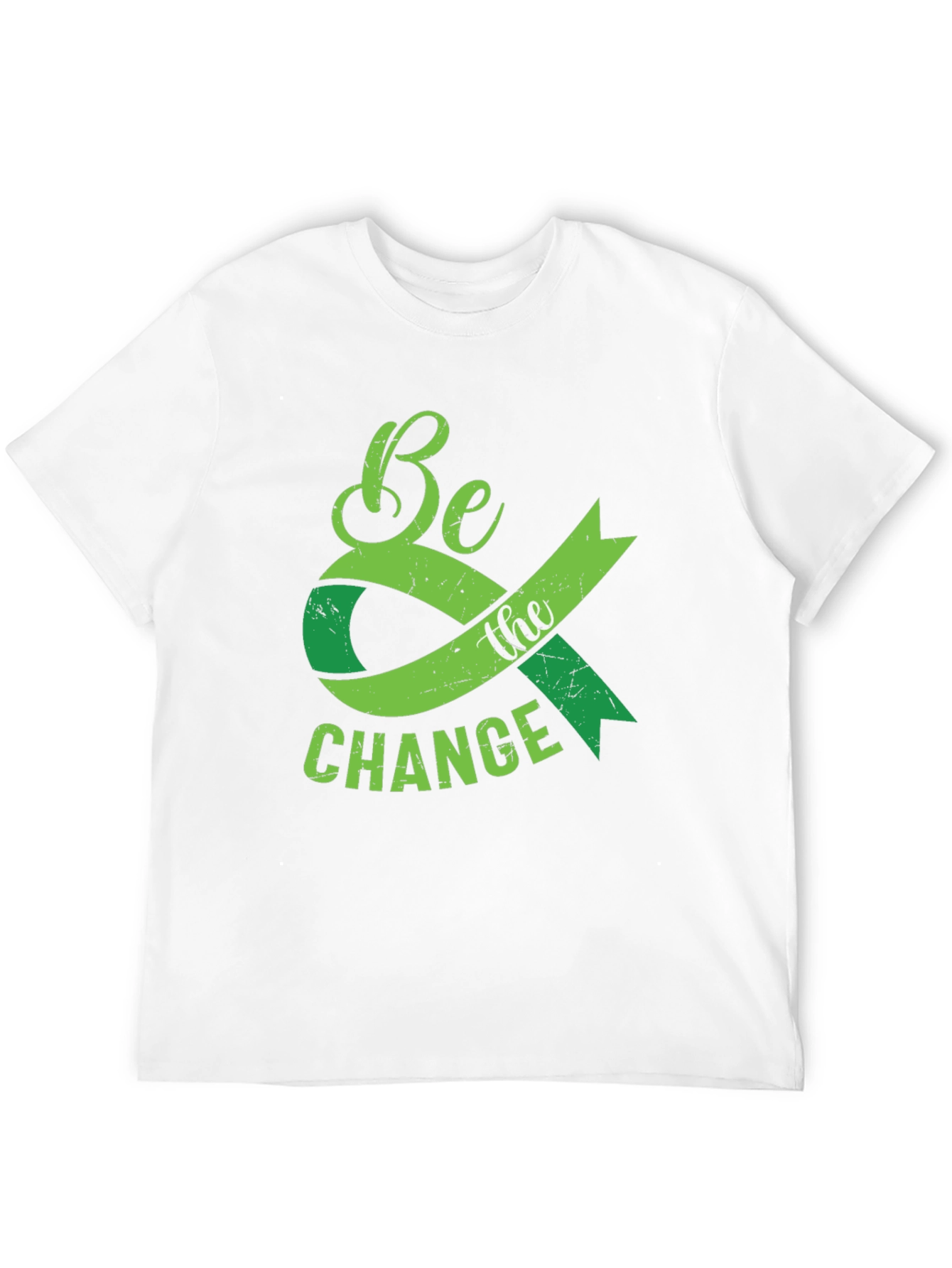 Be the Change Graphic T-Shirt - Green Ribbon Tee
