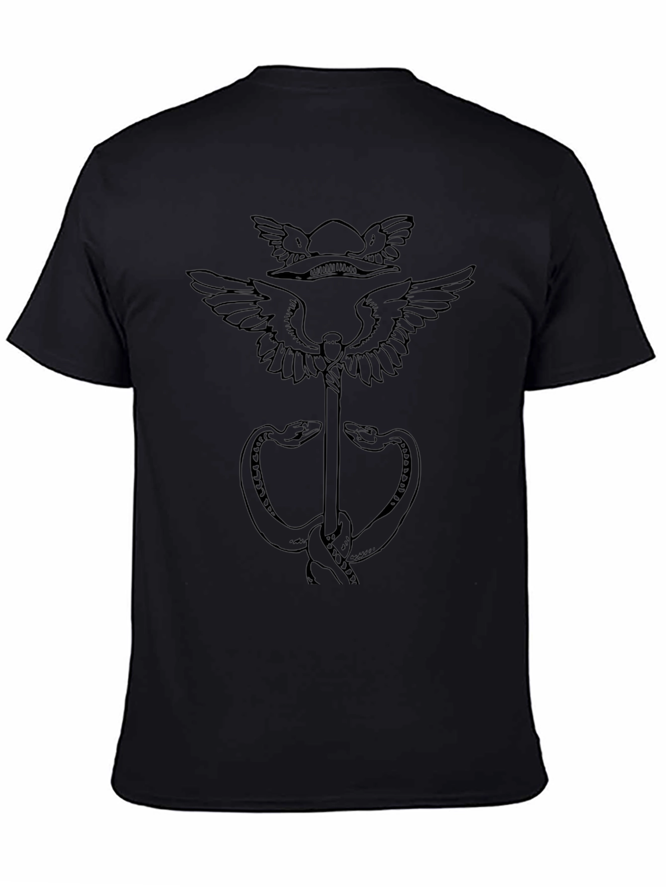 Caduceus Black T-Shirt