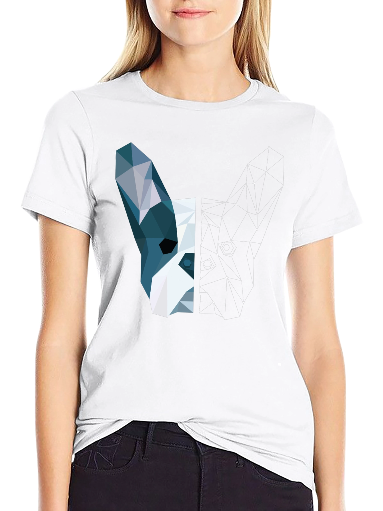Geometric Dog Tee - Modern Art T-Shirt