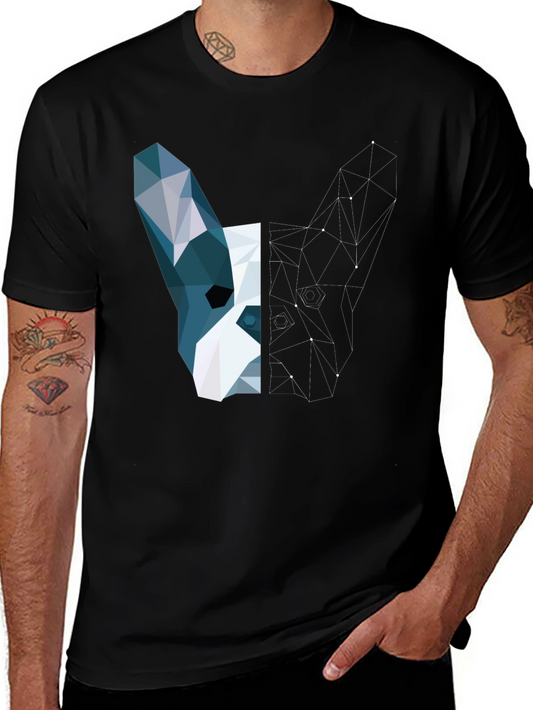 Geometric Dog Tee - Modern Art T-Shirt