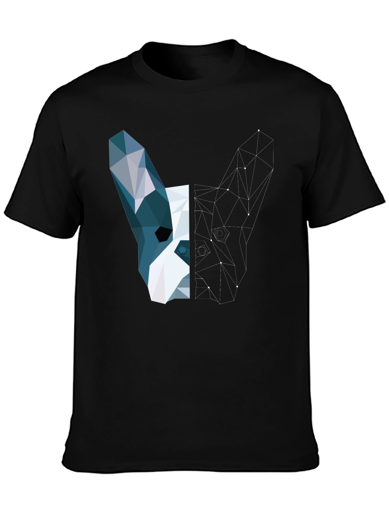 Geometric Dog Tee - Modern Art T-Shirt