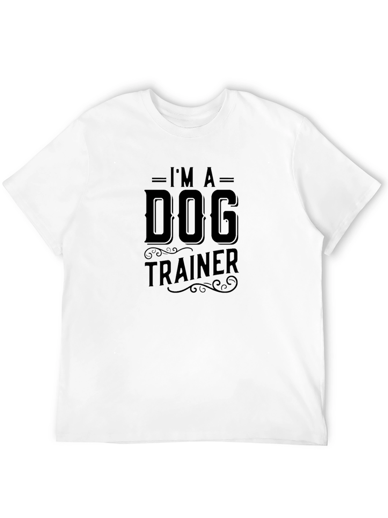 Dog Trainer Graphic T-Shirt - Black Cotton Tee
