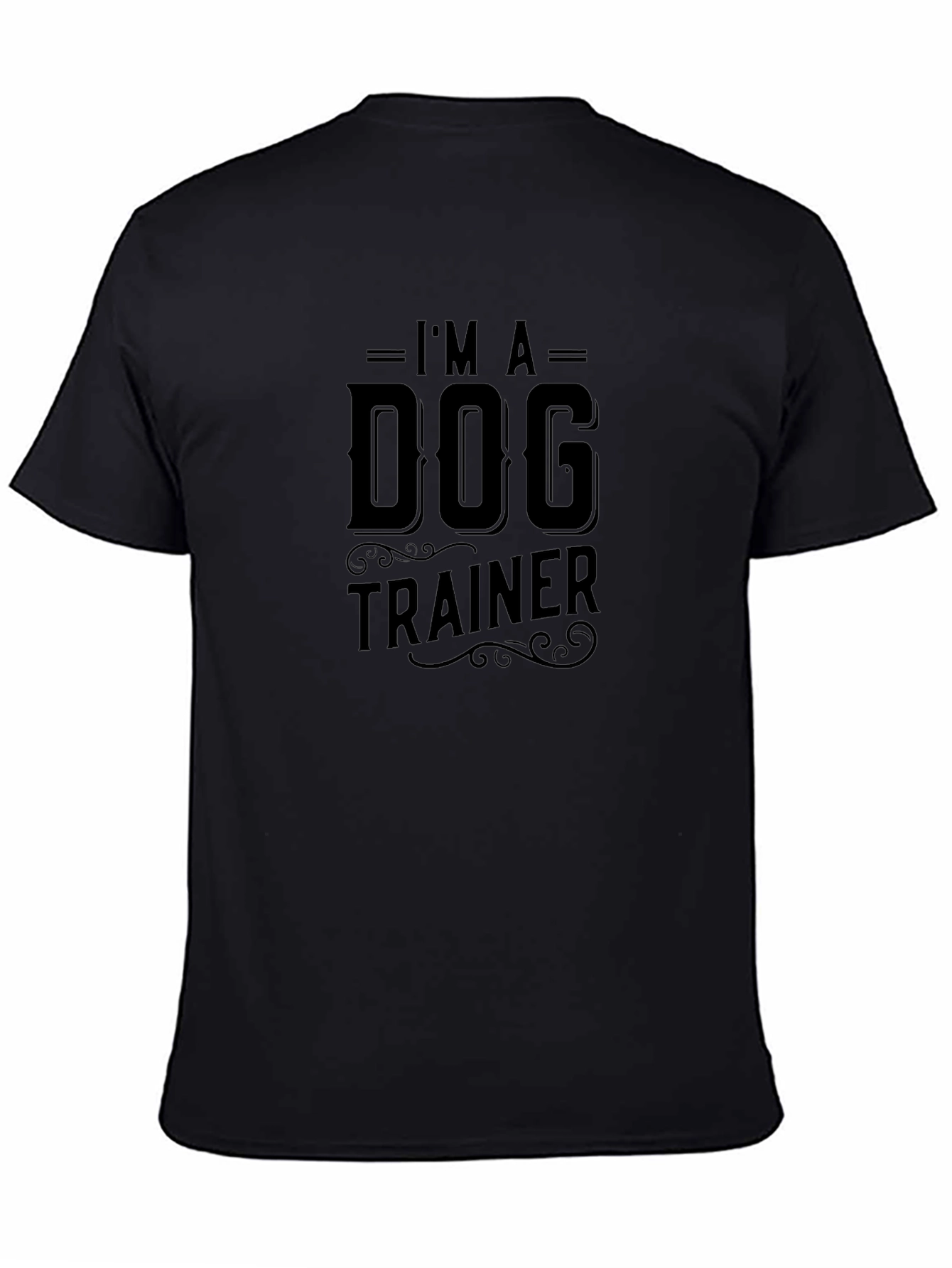 Dog Trainer Graphic T-Shirt - Black Cotton Tee