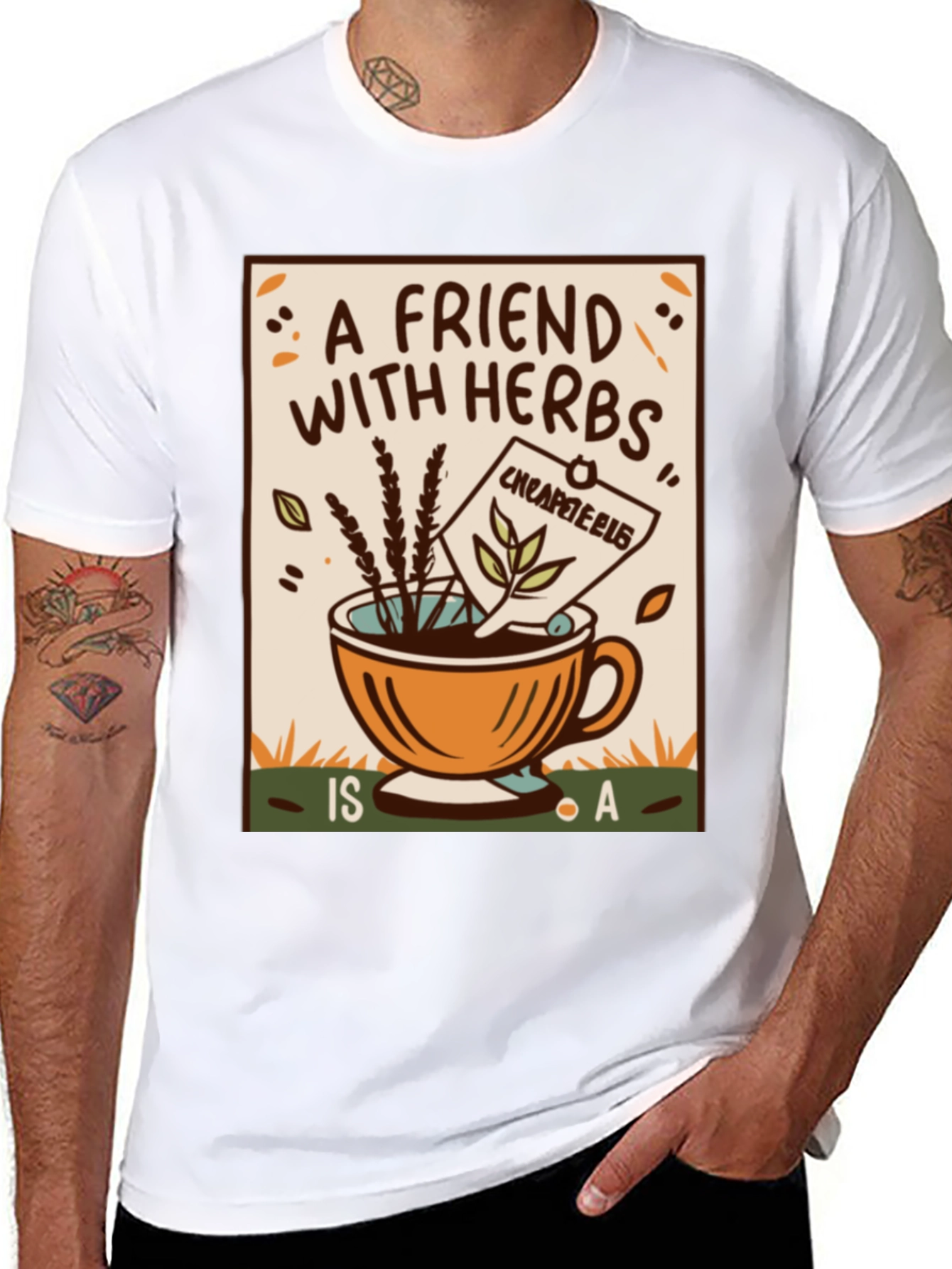 Herbal Tea Friend Graphic T-Shirt