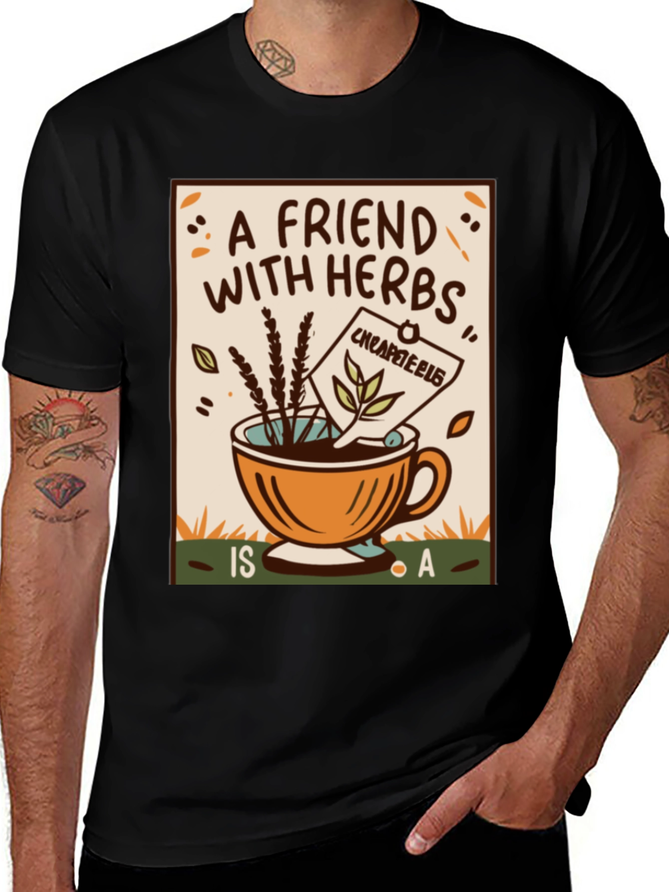 Herbal Tea Friend Graphic T-Shirt