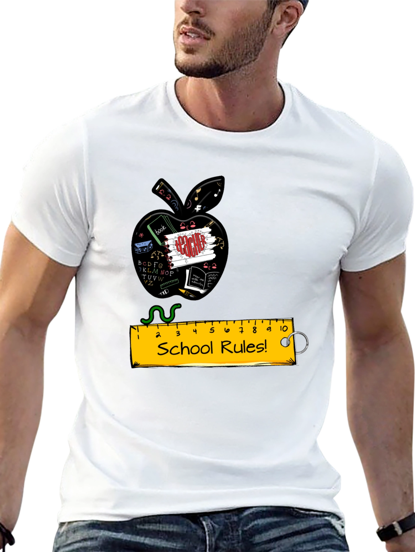 Teachers Apple School Rules T-Shirt