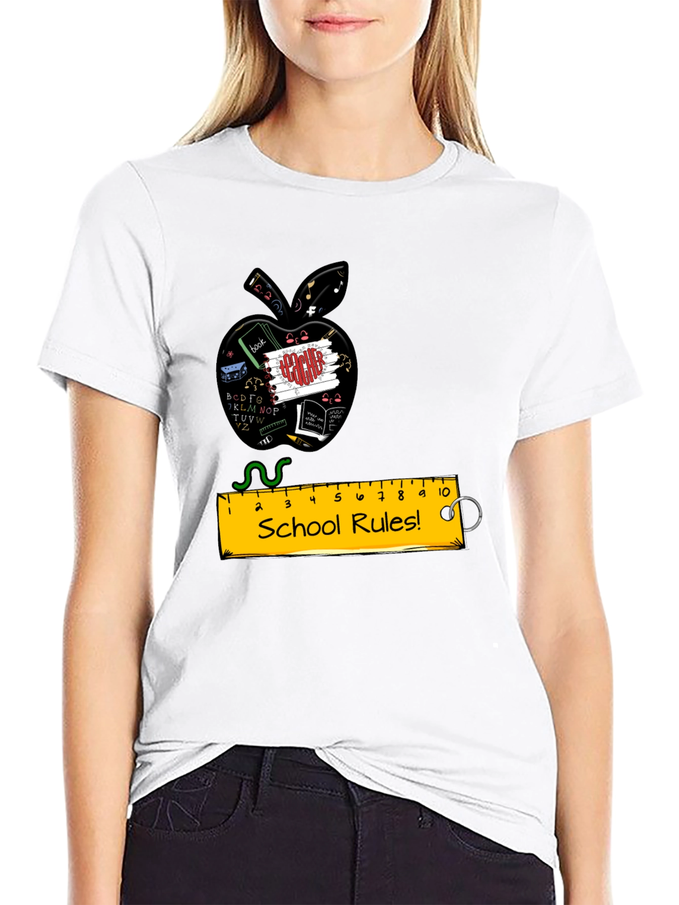 Teachers Apple School Rules T-Shirt