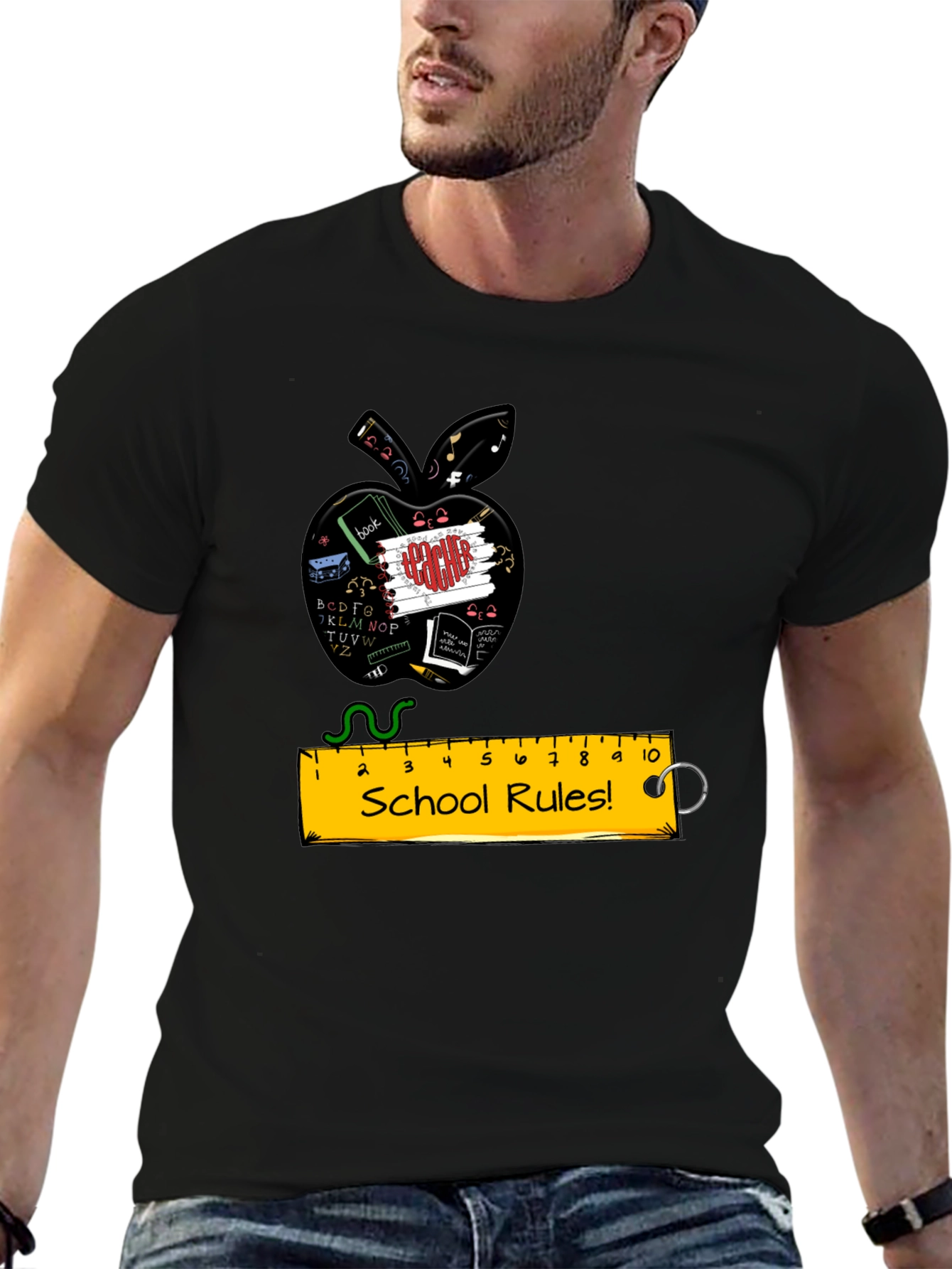 Teachers Apple School Rules T-Shirt