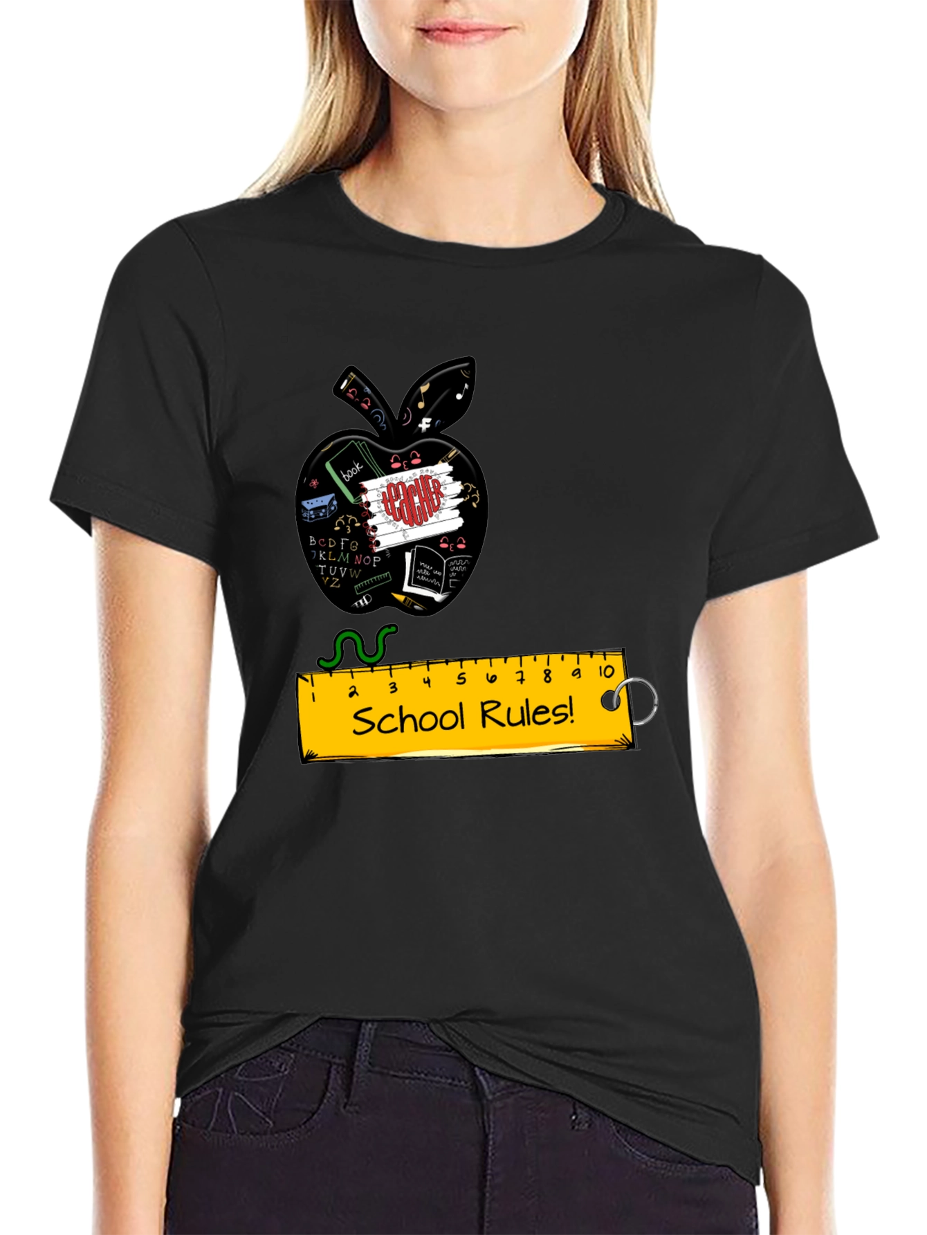 Teachers Apple School Rules T-Shirt