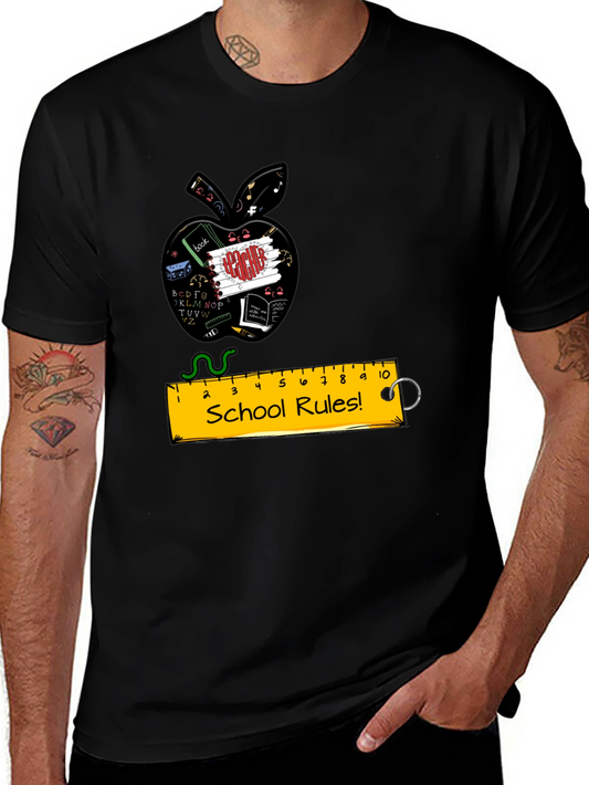 Teachers Apple School Rules T-Shirt