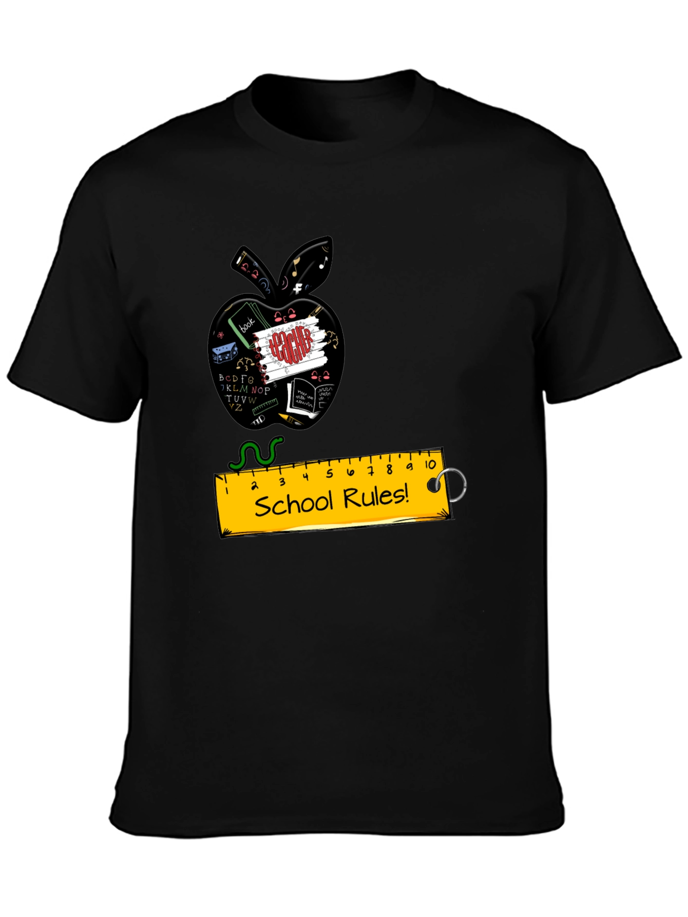 Teachers Apple School Rules T-Shirt