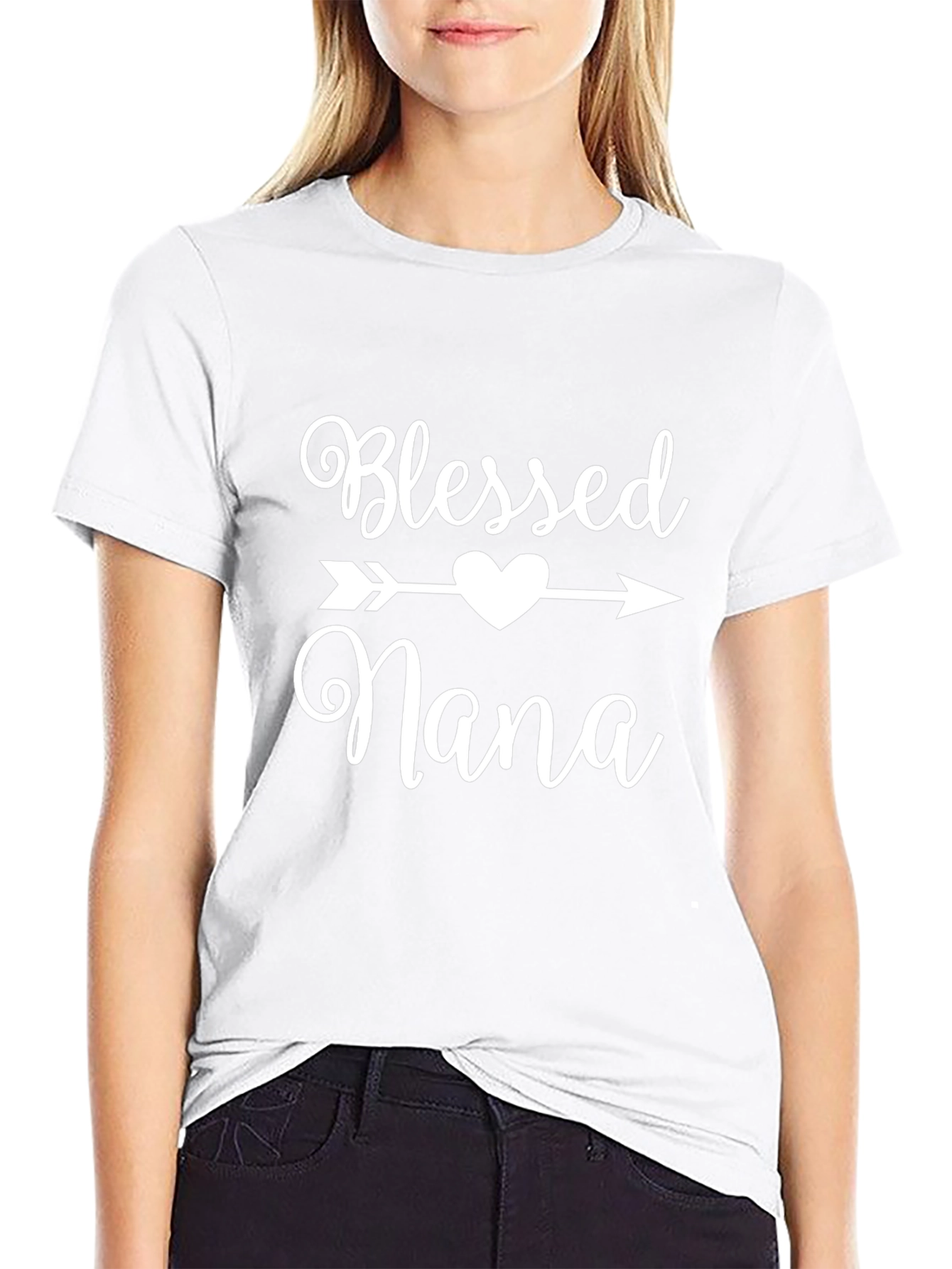 Blessed Nana T-Shirt - Heart Arrow Design