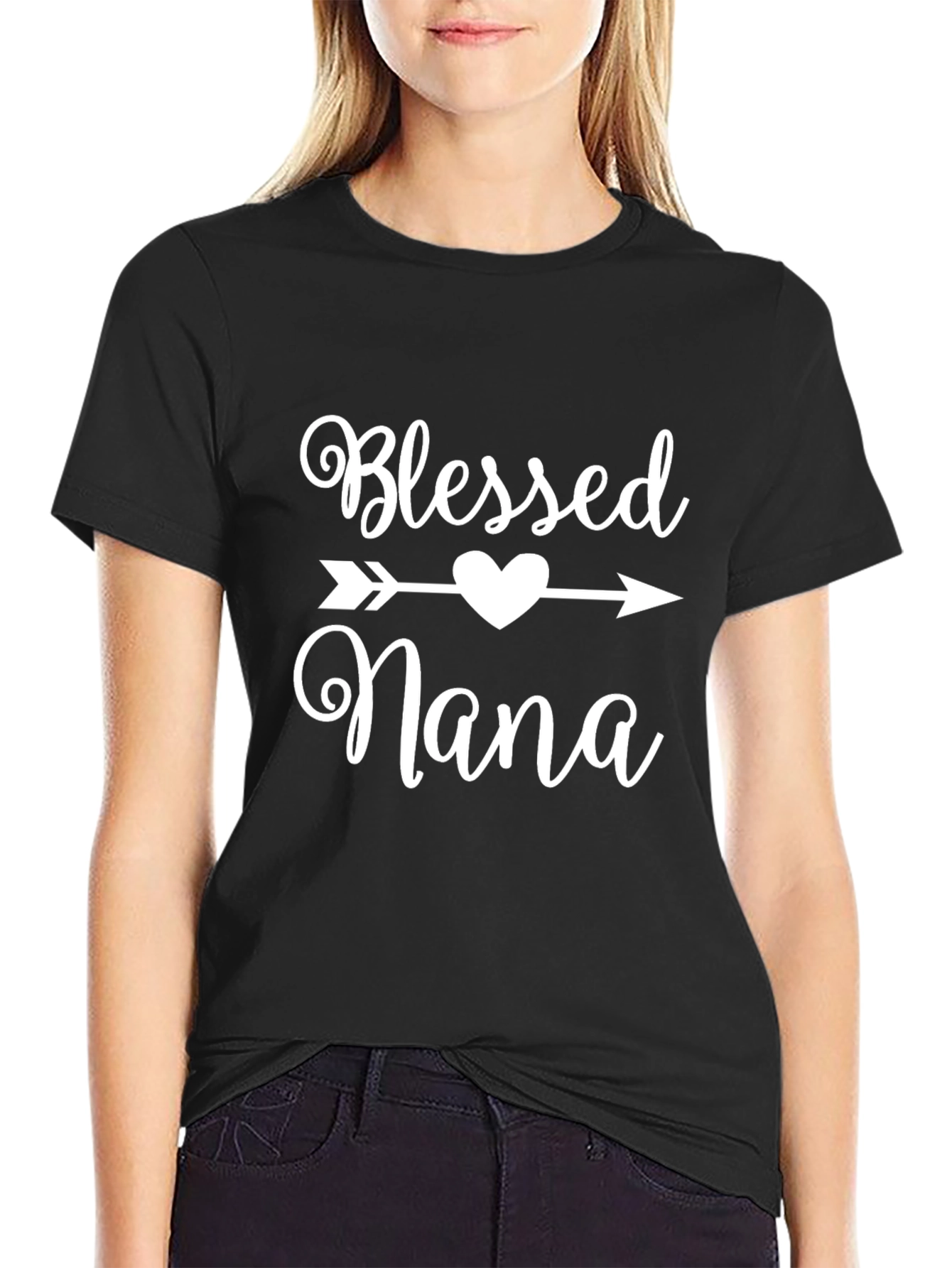 Blessed Nana T-Shirt - Heart Arrow Design