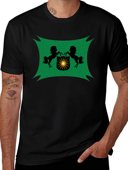 Black Tee with Crest Graphic