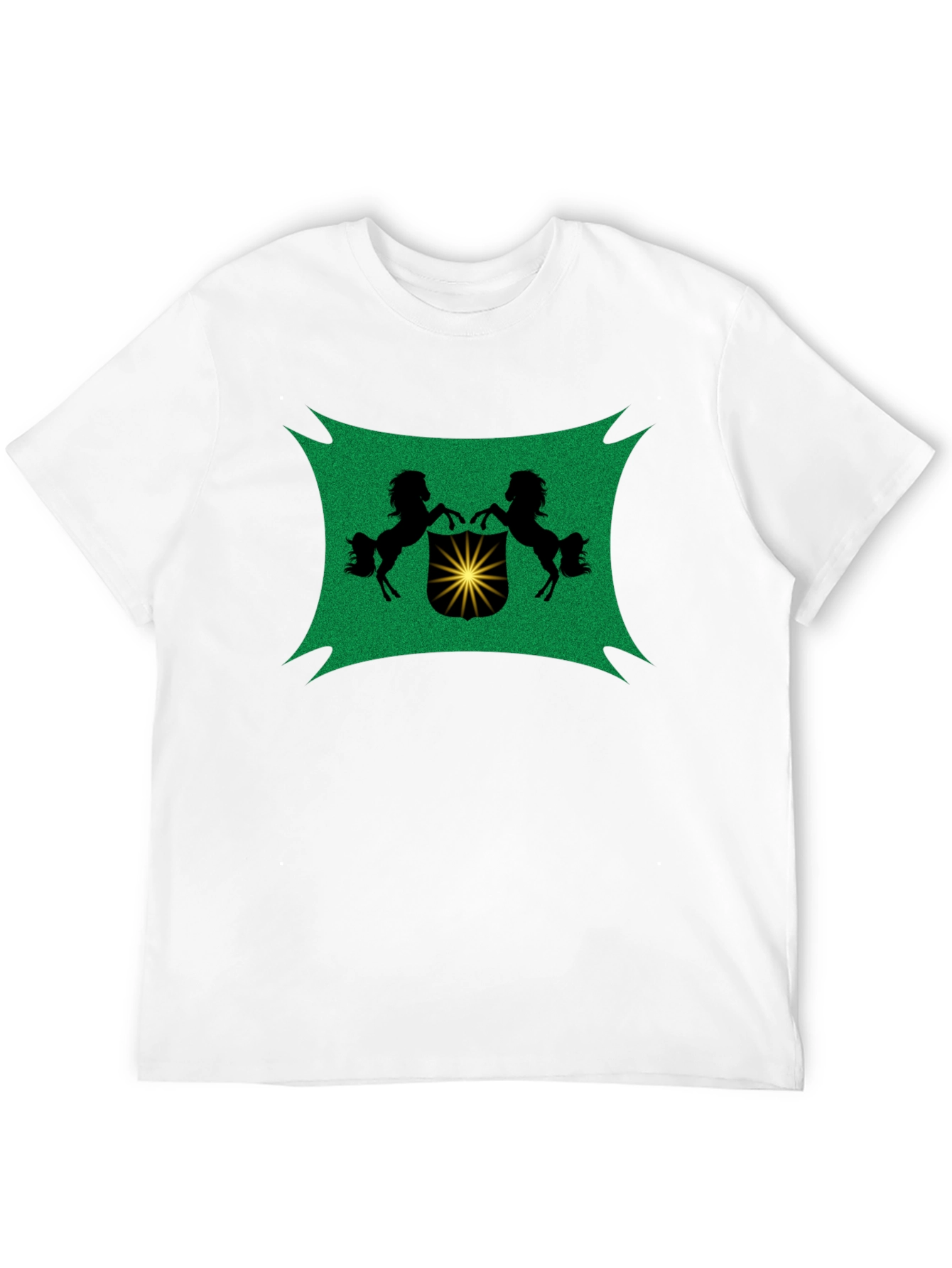 Black Tee with Crest Graphic