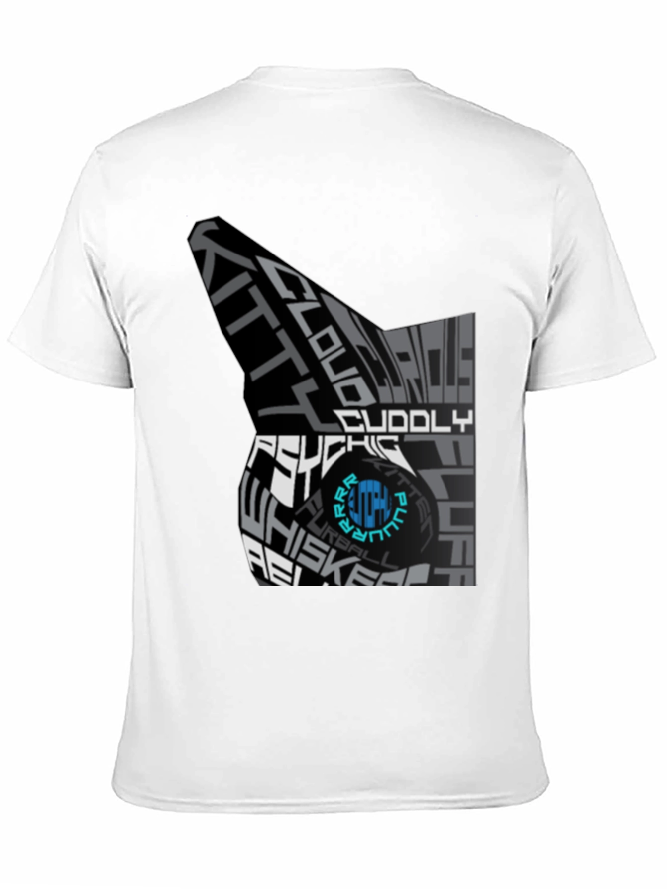 Cat Typography T-Shirt - Quirky Kitten Design