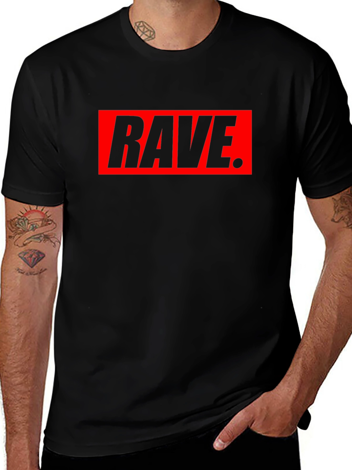 Rave Graphic Tee - Bold Party Shirt