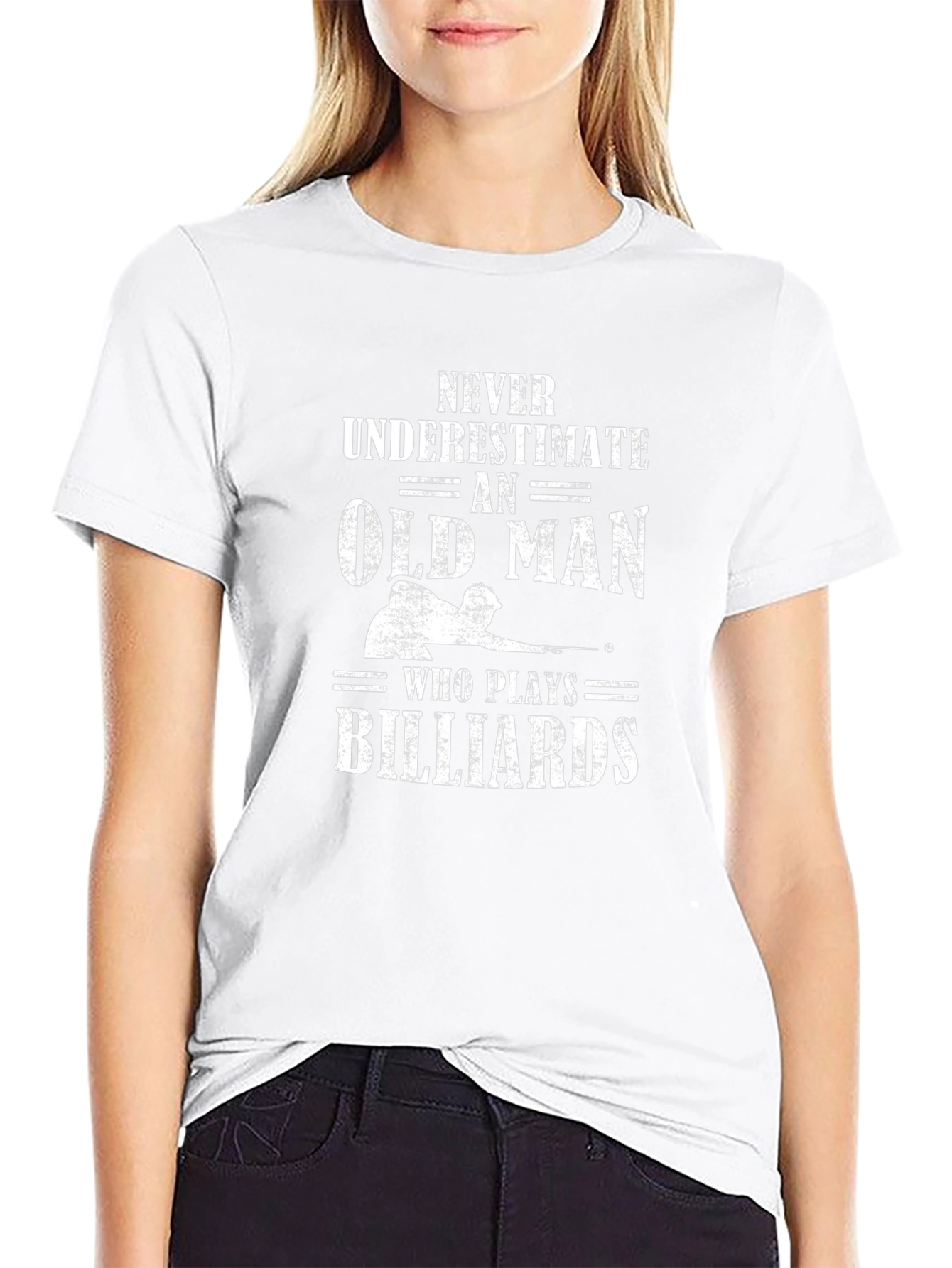 Never Underestimate Old Man Billiards T-Shirt