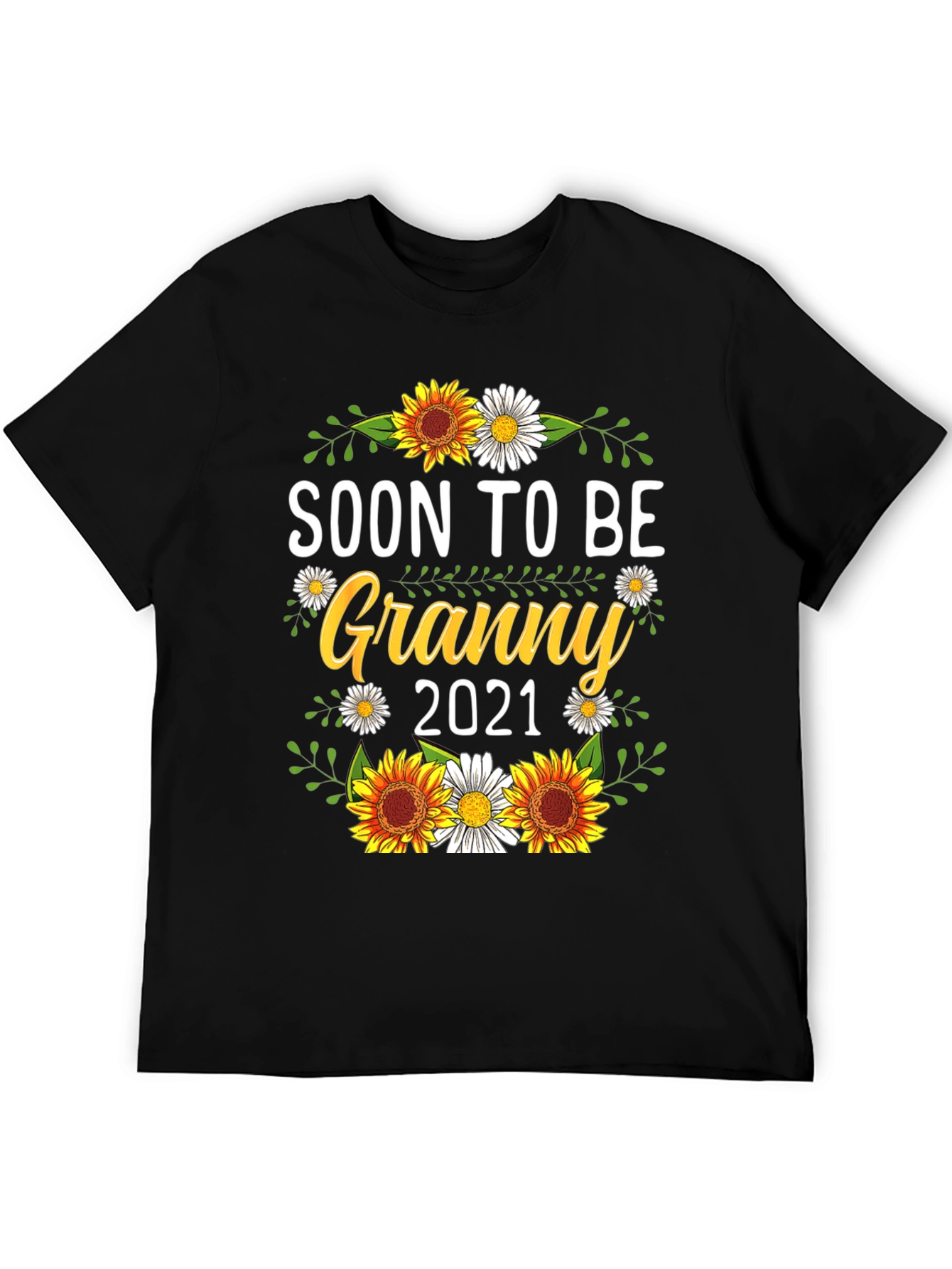 Soon to Be Granny 2021 T-Shirt Sunflower Design