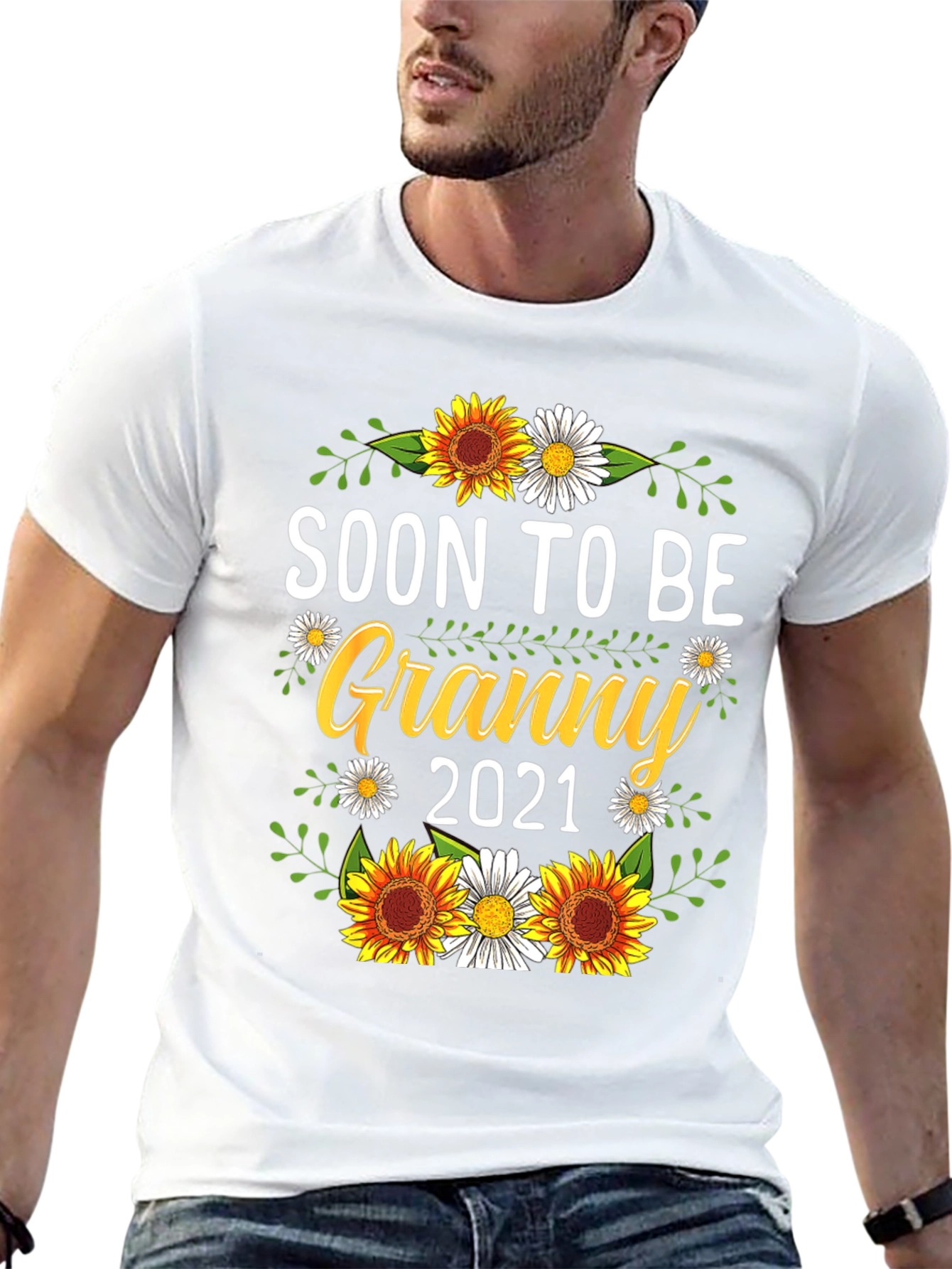Soon to Be Granny 2021 T-Shirt Sunflower Design