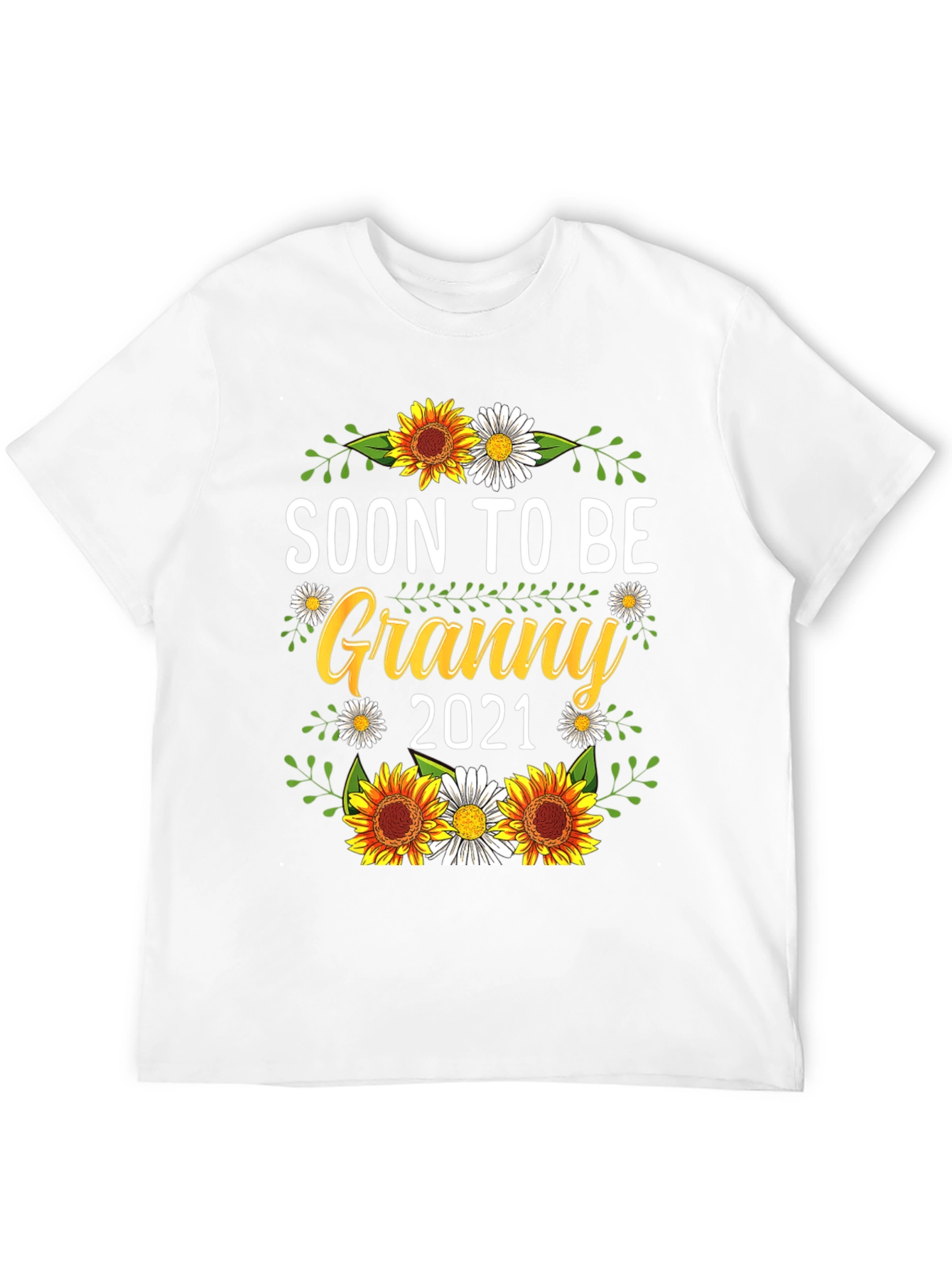Soon to Be Granny 2021 T-Shirt Sunflower Design
