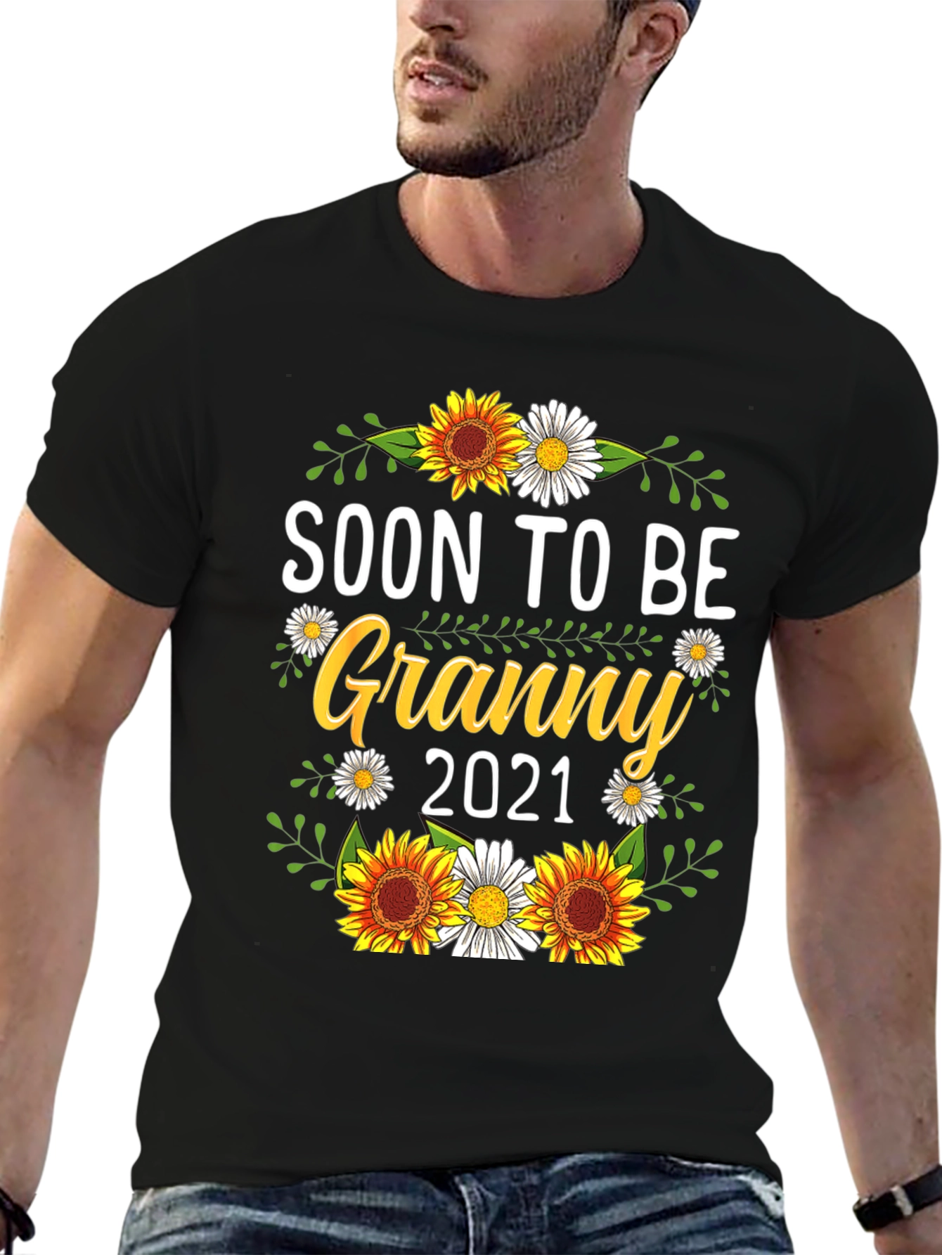 Soon to Be Granny 2021 T-Shirt Sunflower Design