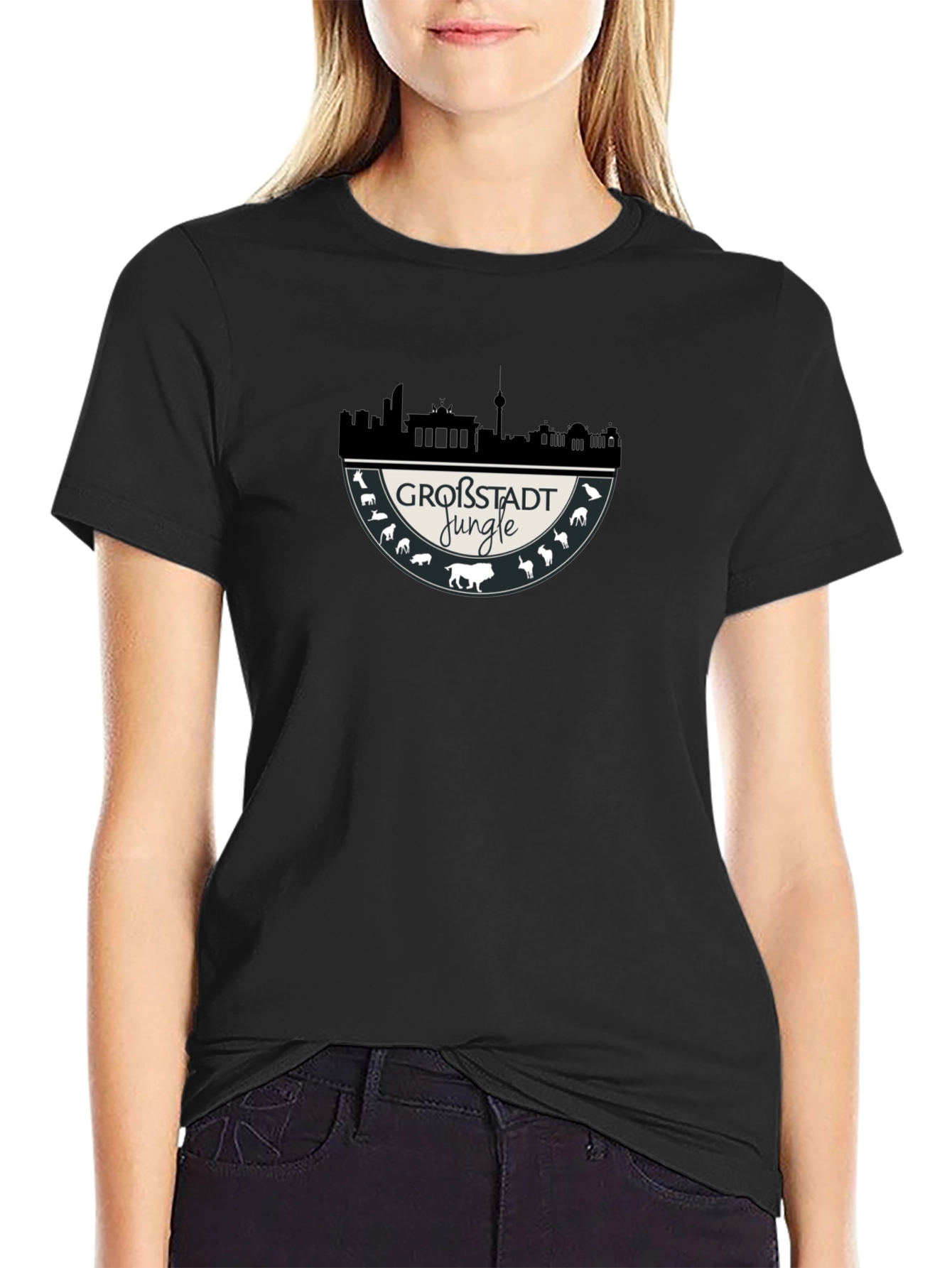 Großstadt Jungle Graphic Tee - Black