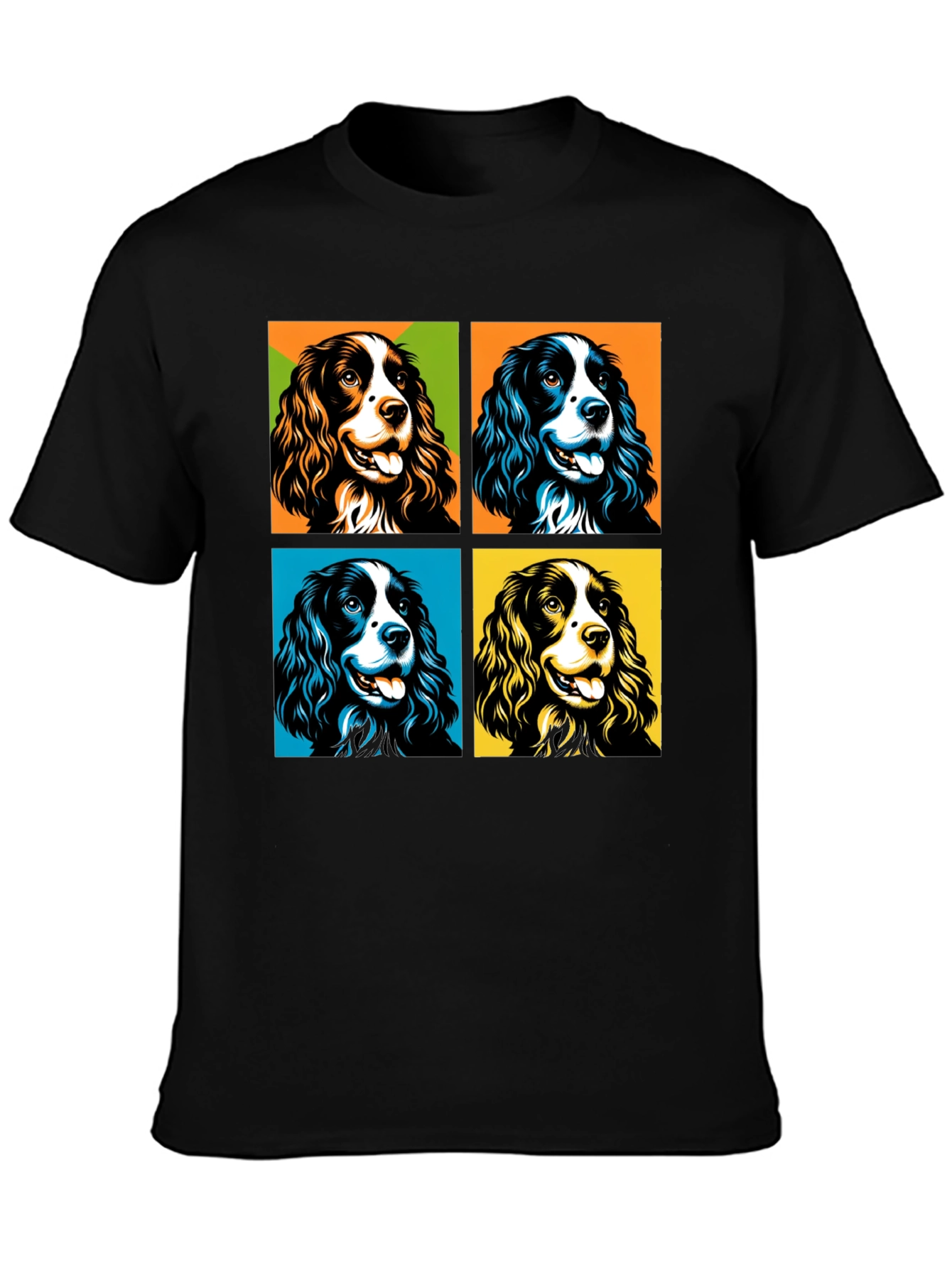 Pop Art Spaniel Dog Graphic Tee