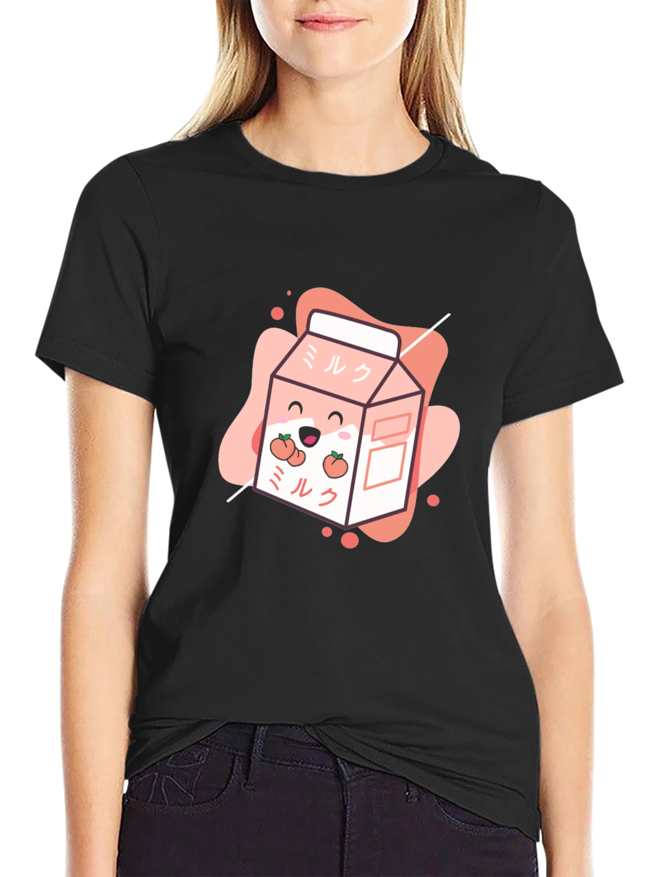 Kawaii Peach Milk T-Shirt - Cute Japanese Design