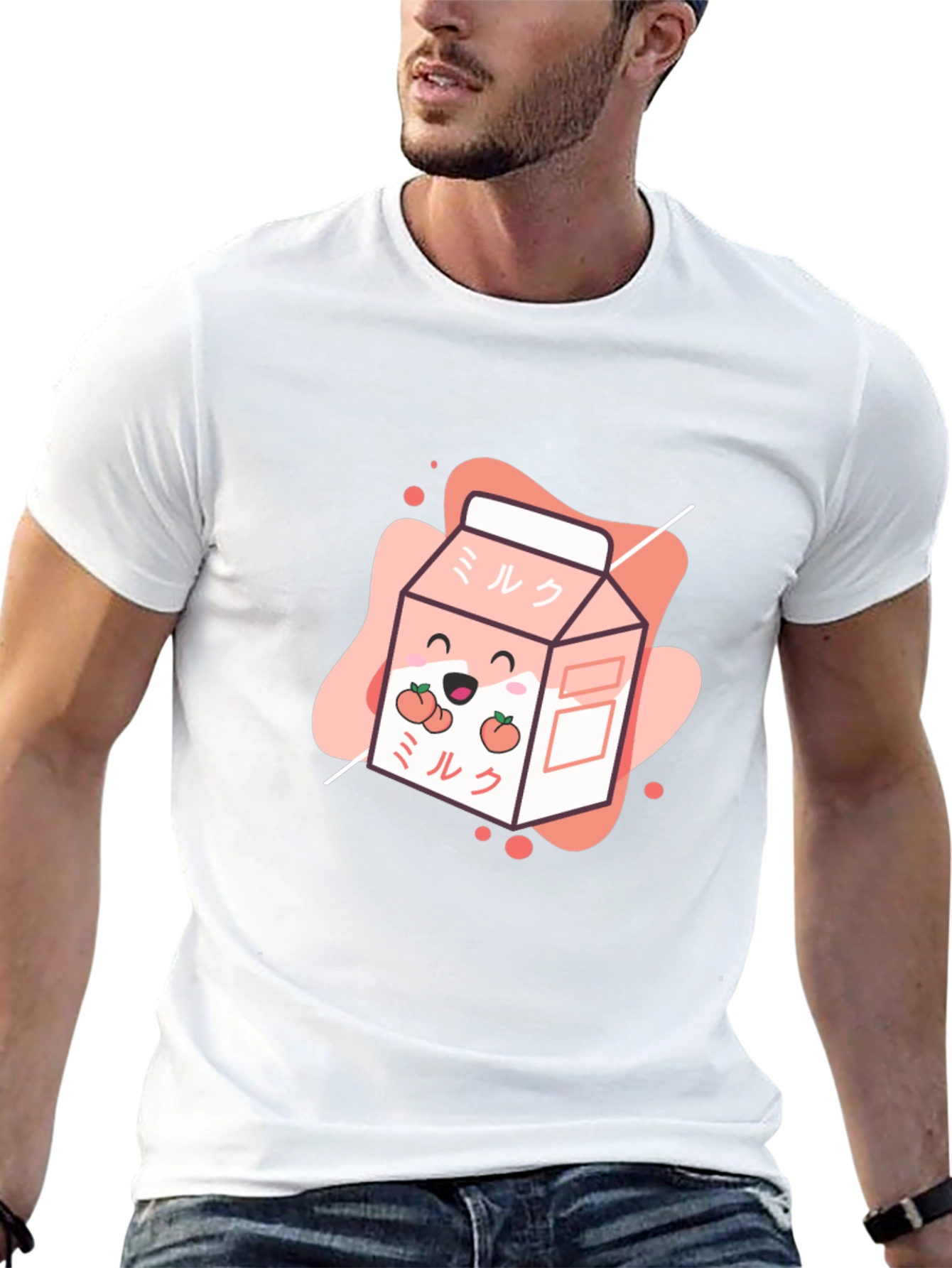Kawaii Peach Milk T-Shirt - Cute Japanese Design