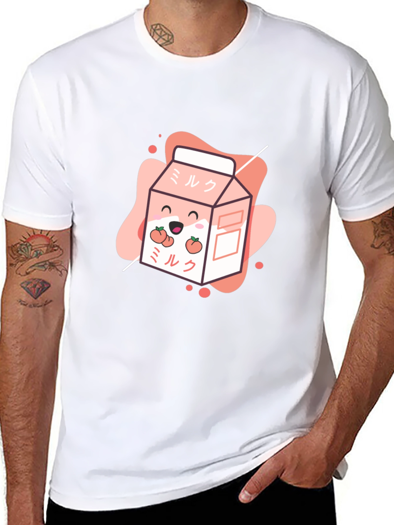 Kawaii Peach Milk T-Shirt - Cute Japanese Design