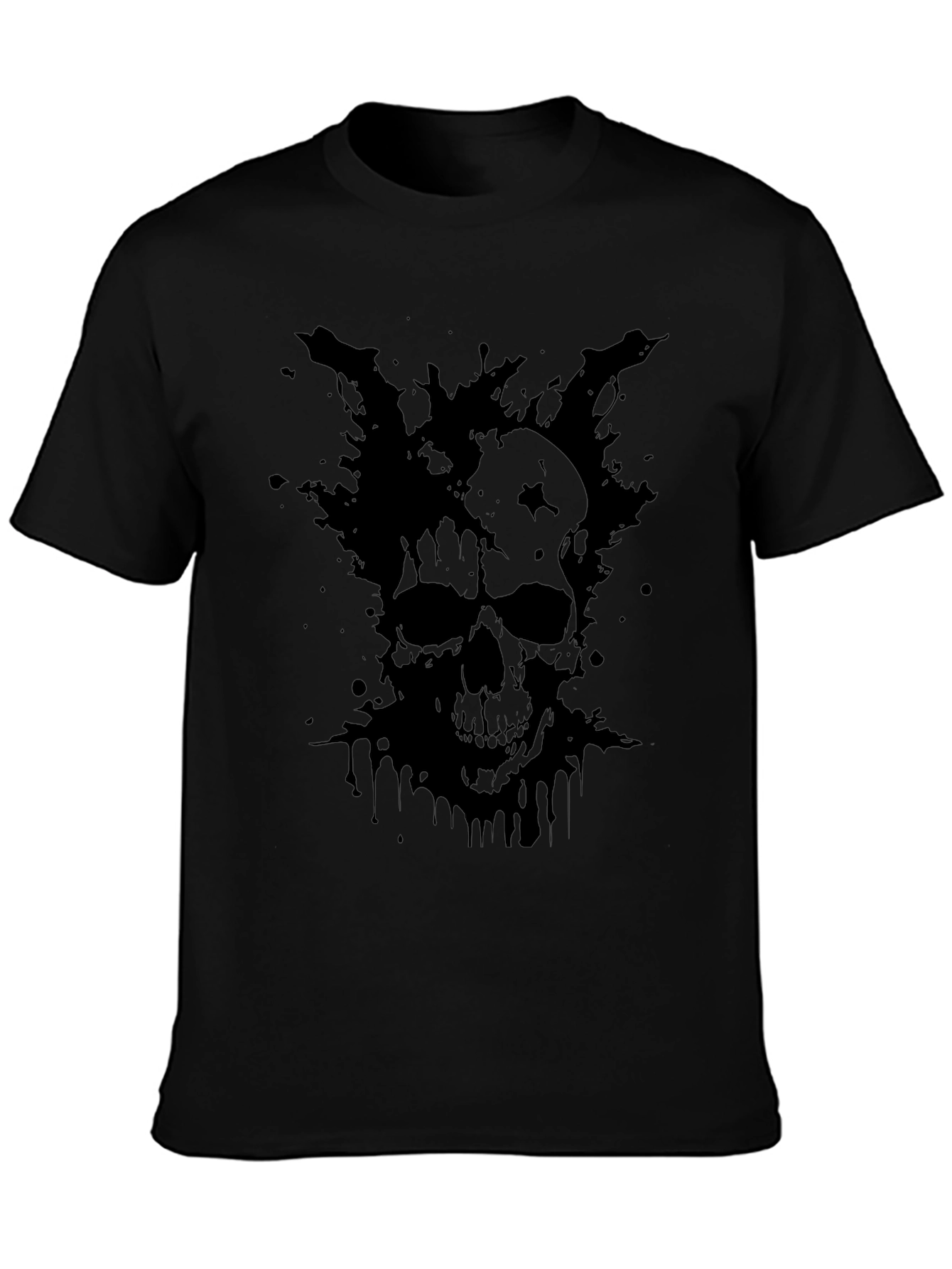 Dark Skull Graphic T-Shirt - Mens Black Tee