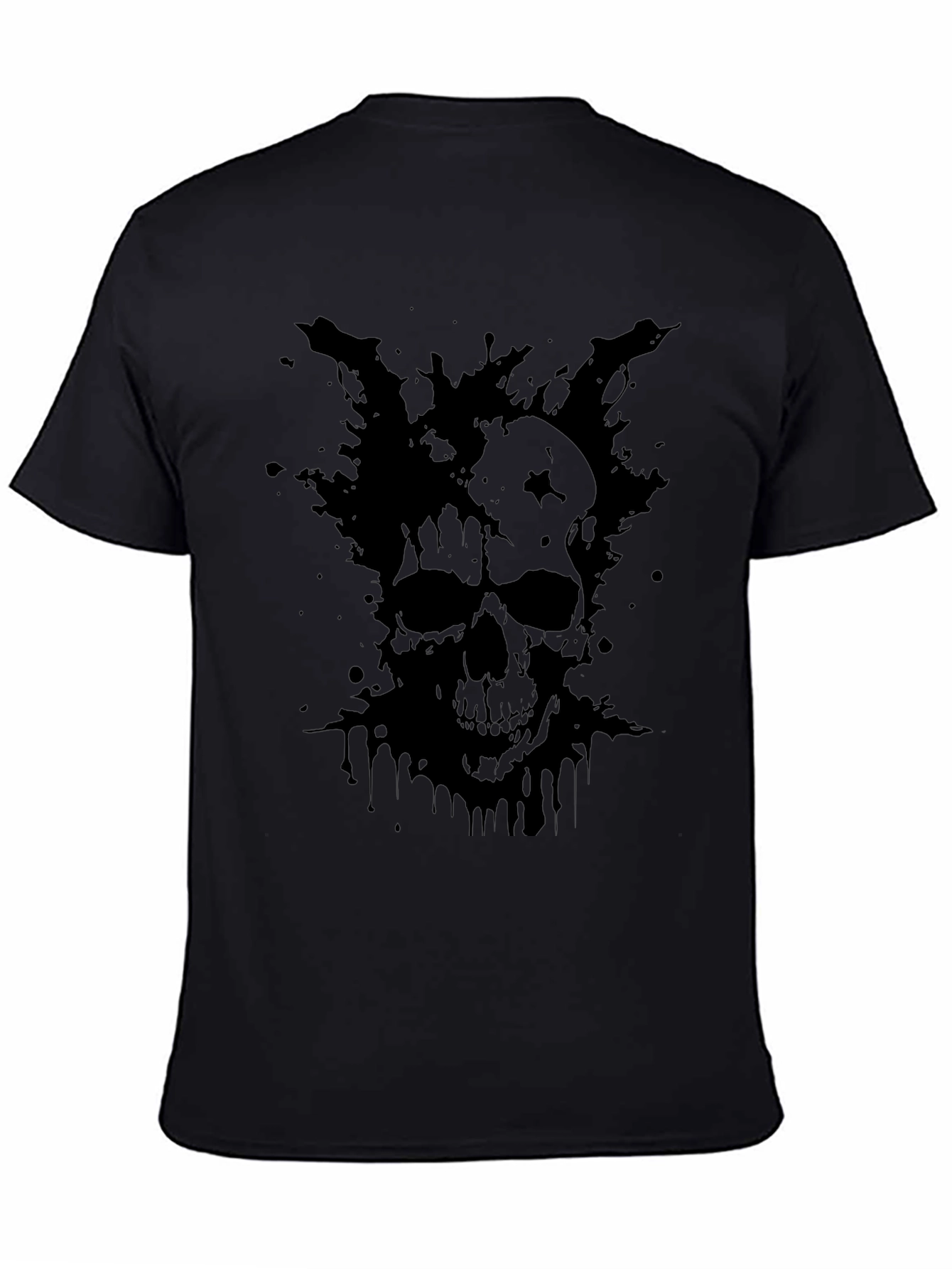 Dark Skull Graphic T-Shirt - Mens Black Tee