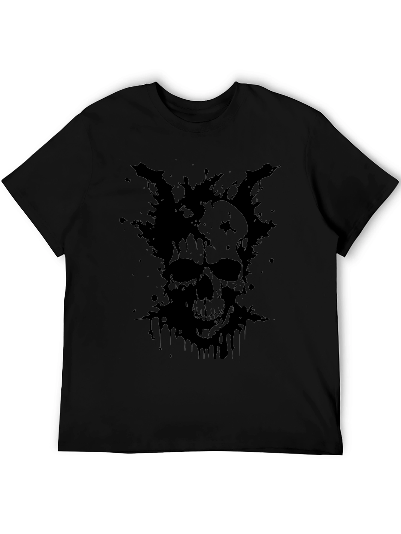 Dark Skull Graphic T-Shirt - Mens Black Tee