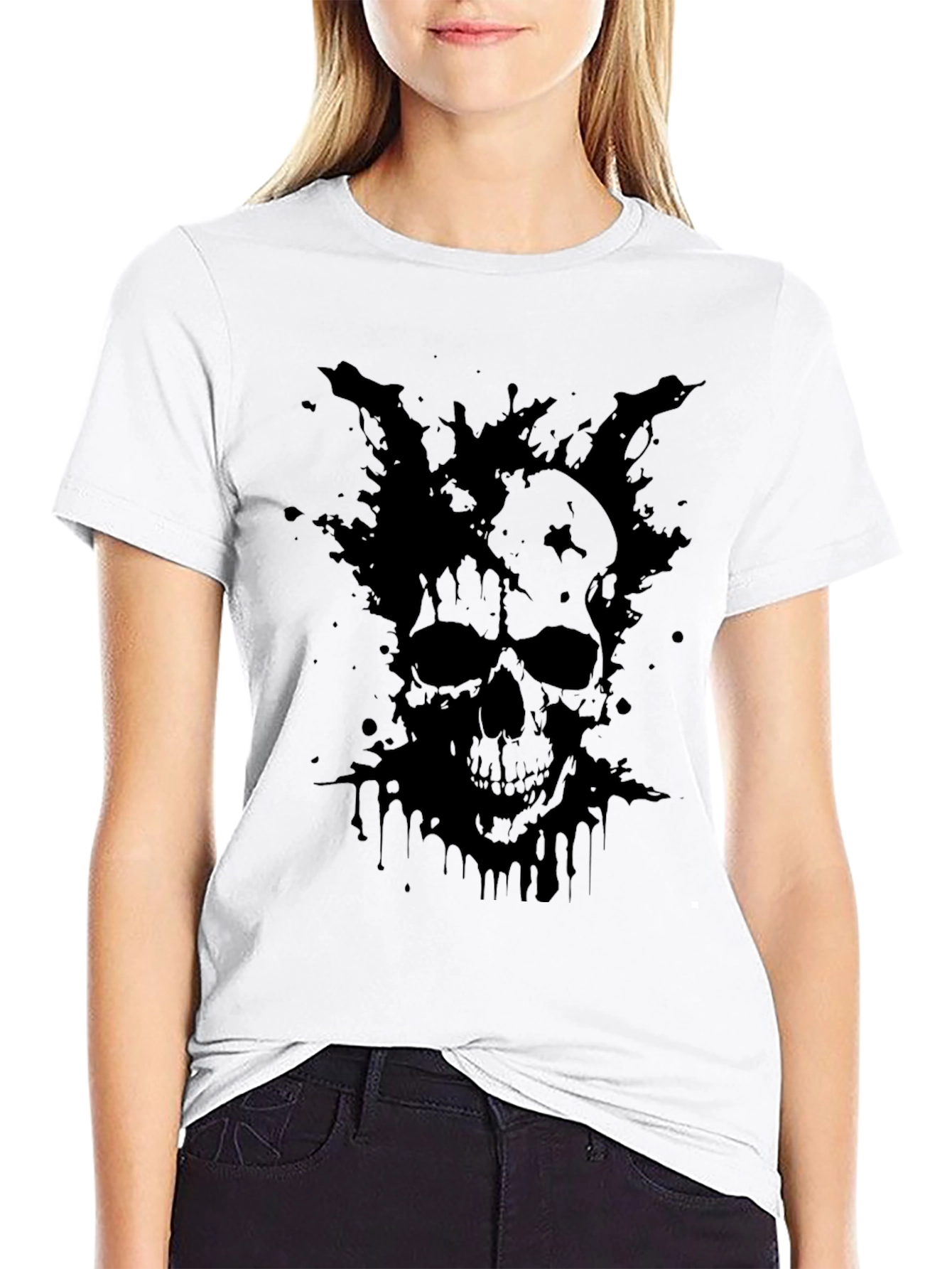 Dark Skull Graphic T-Shirt - Mens Black Tee