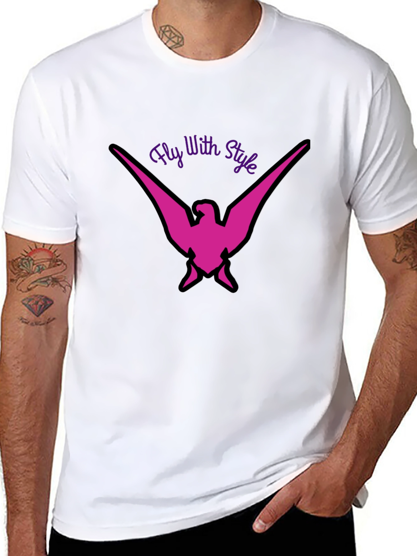 Fly With Style Graphic Tee - Black