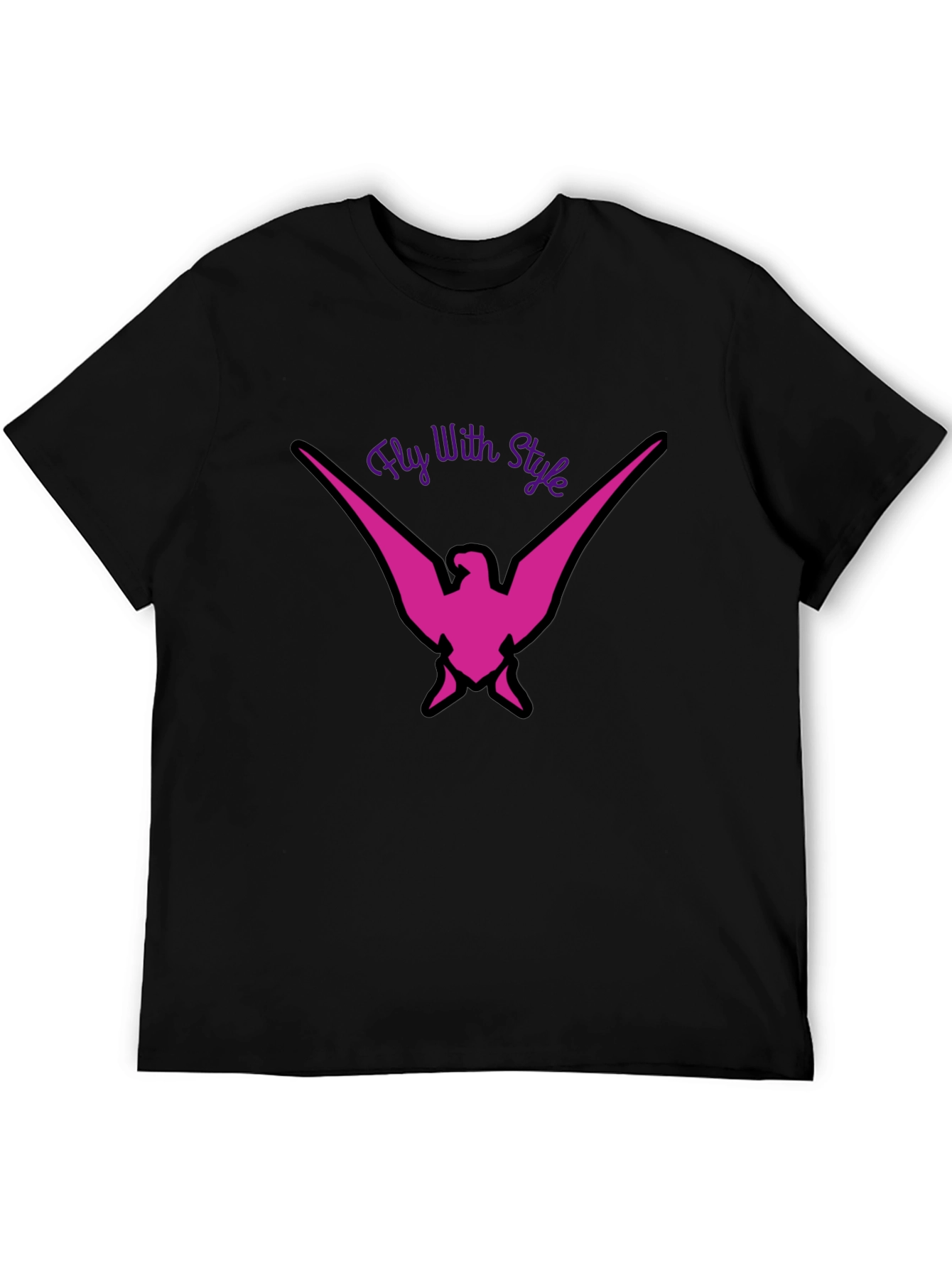 Fly With Style Graphic Tee - Black