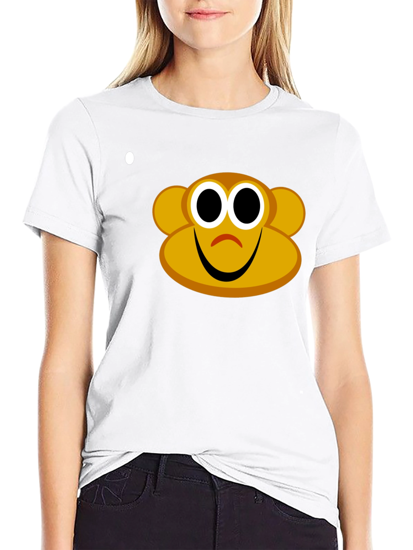 Monkey Graphic Tee - Black Cotton Blend